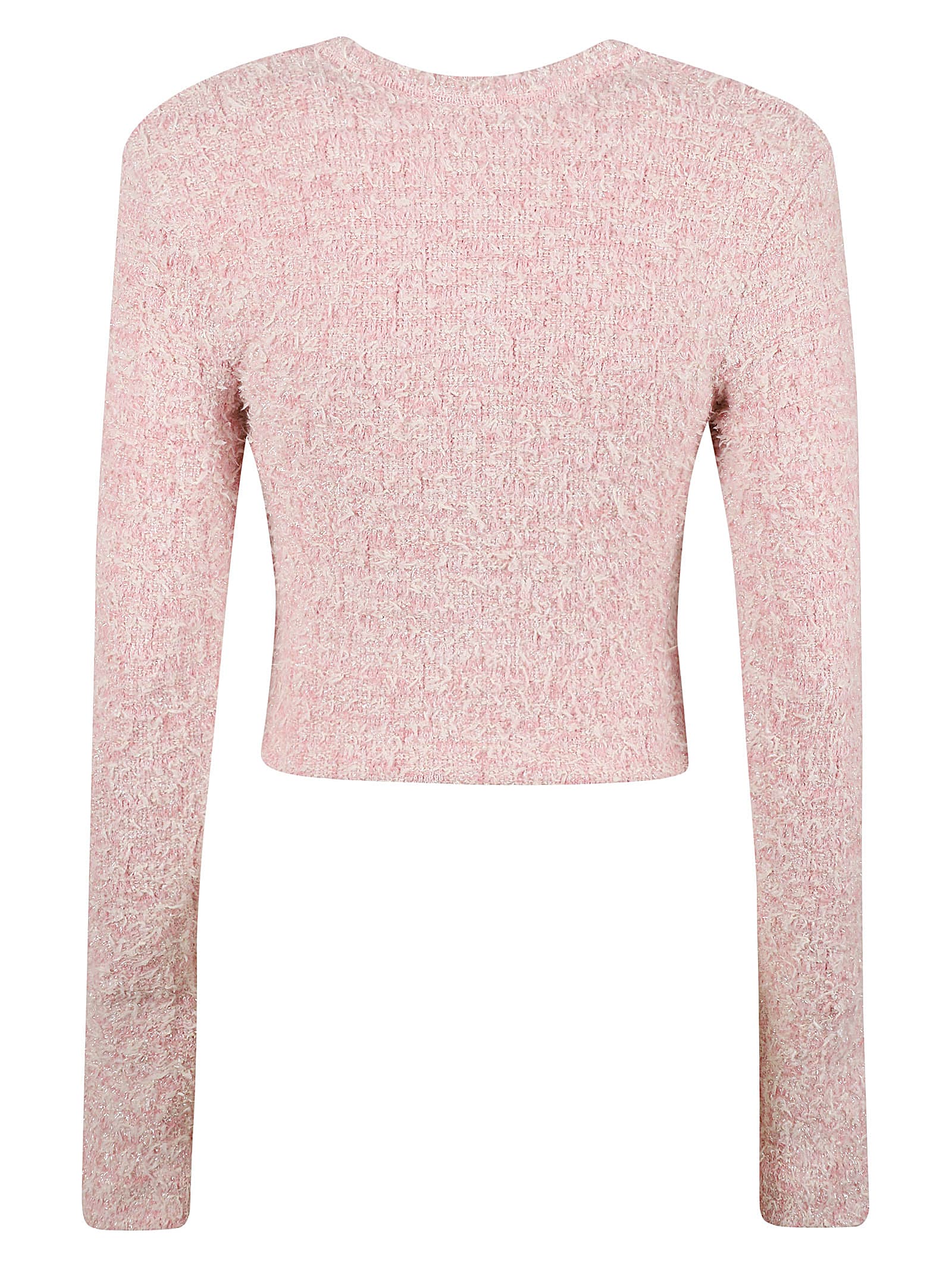 Shop Balenciaga Knitted Jacket In Pink