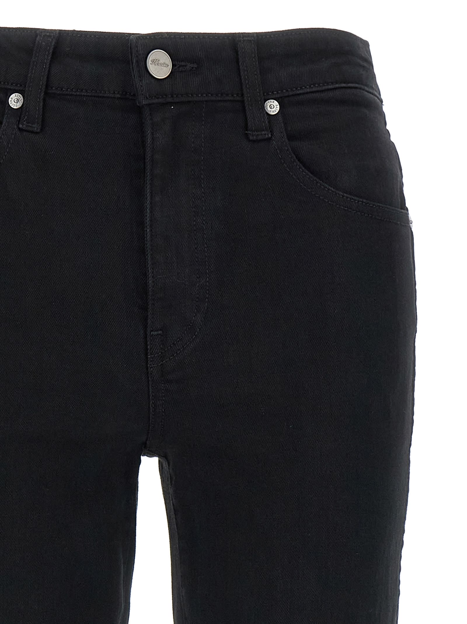 Khaite Abigail High Rise Straight Jeans In Black