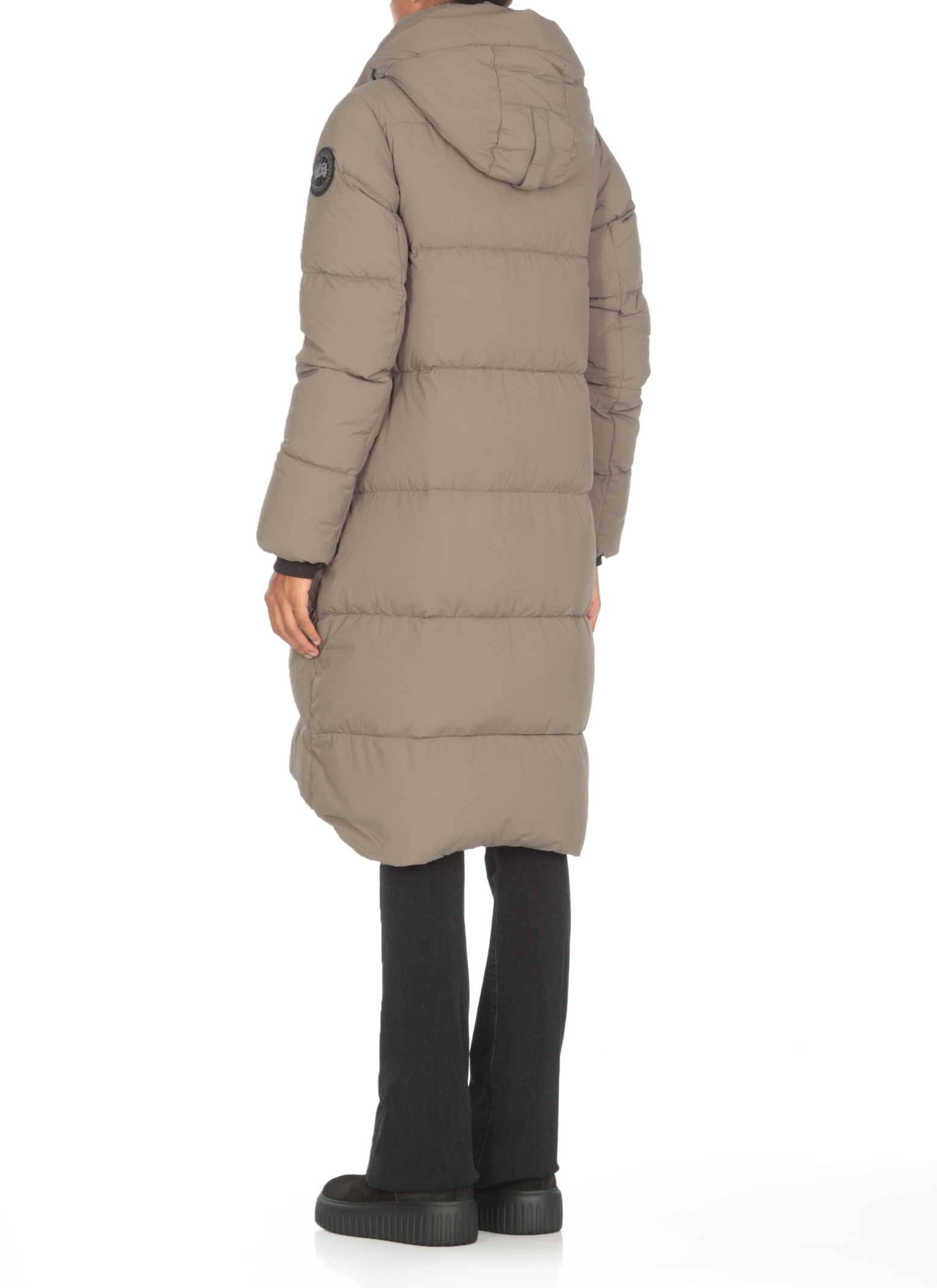 Shop Canada Goose Byward Padded And Quilted Coat In Green