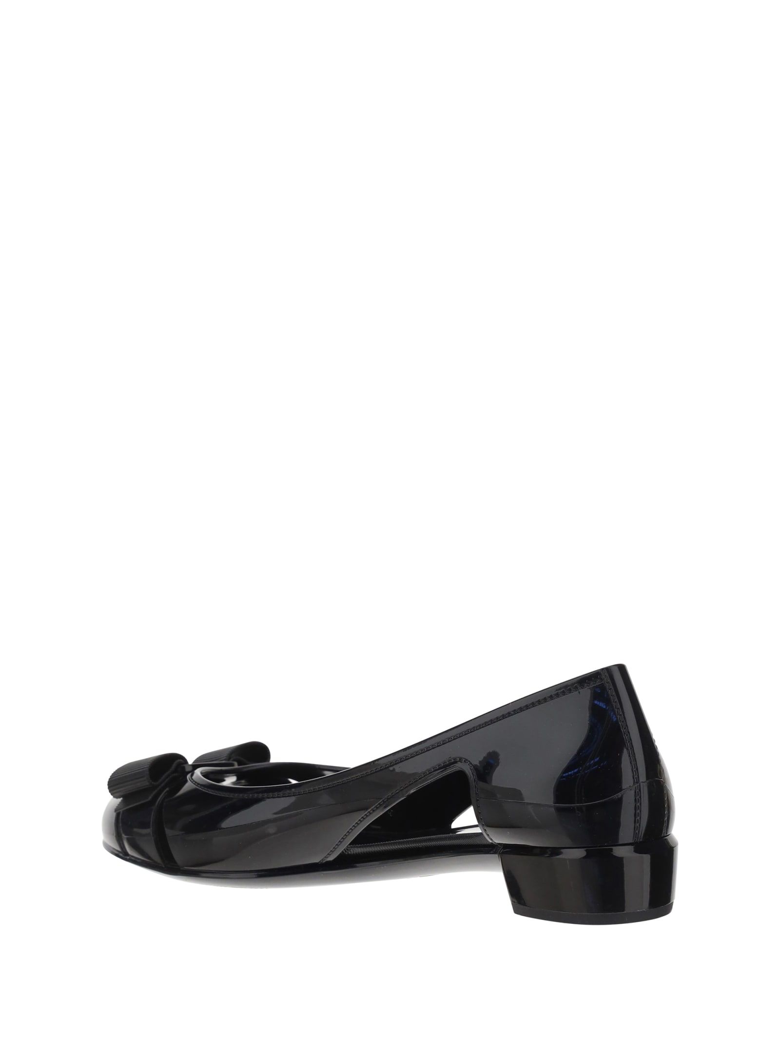 Shop Ferragamo Vara Jelly Pumps In Nero