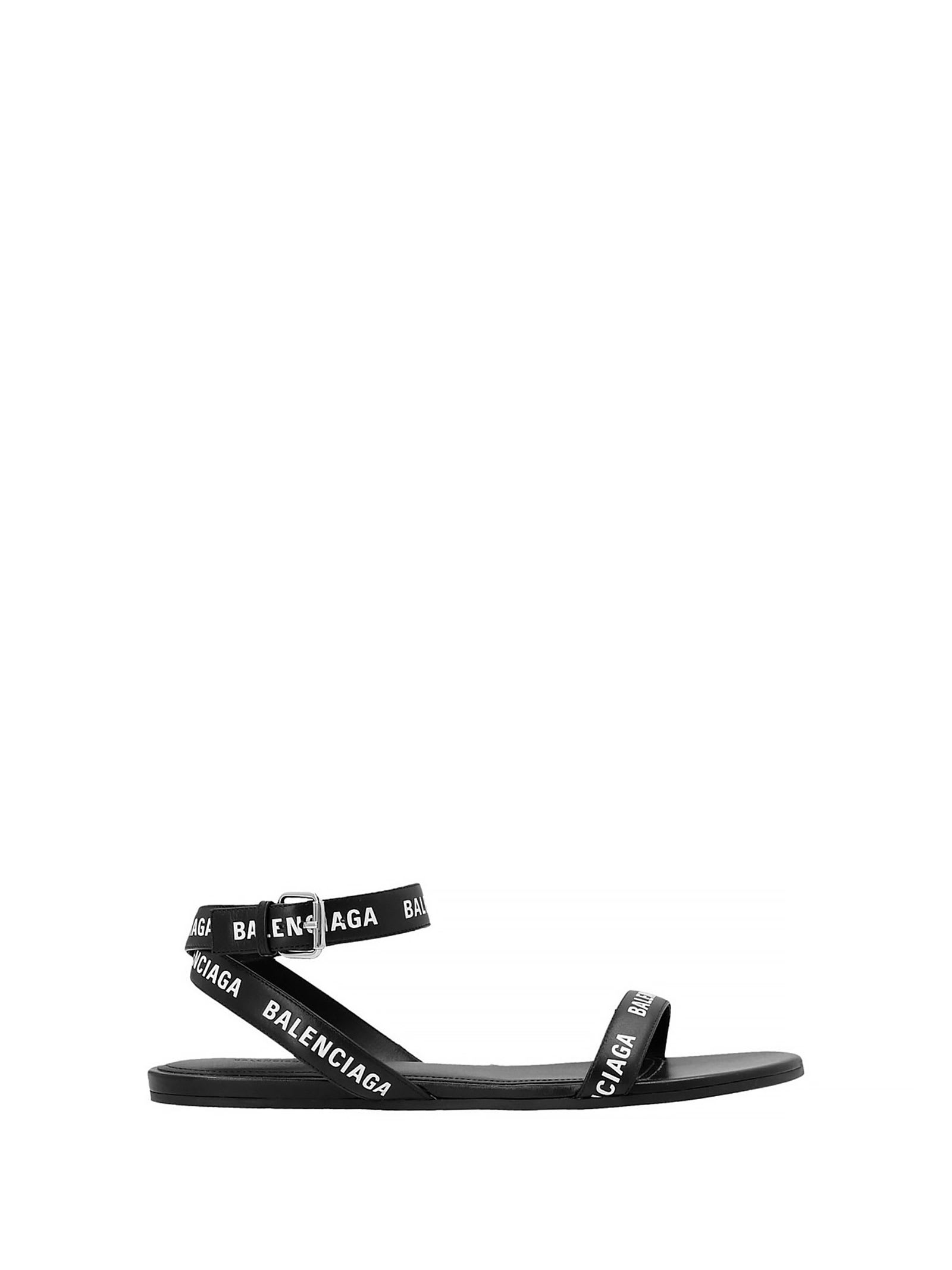 Balenciaga Flat Black Sandals