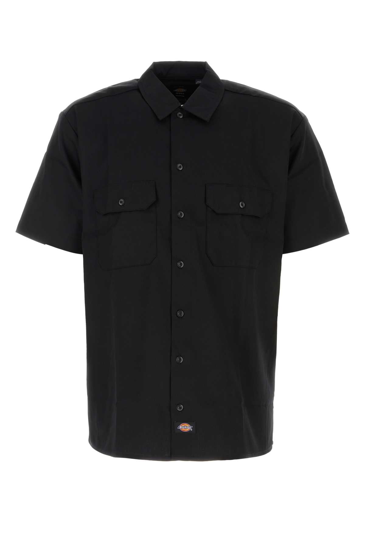 Black Polyester Blend Shirt