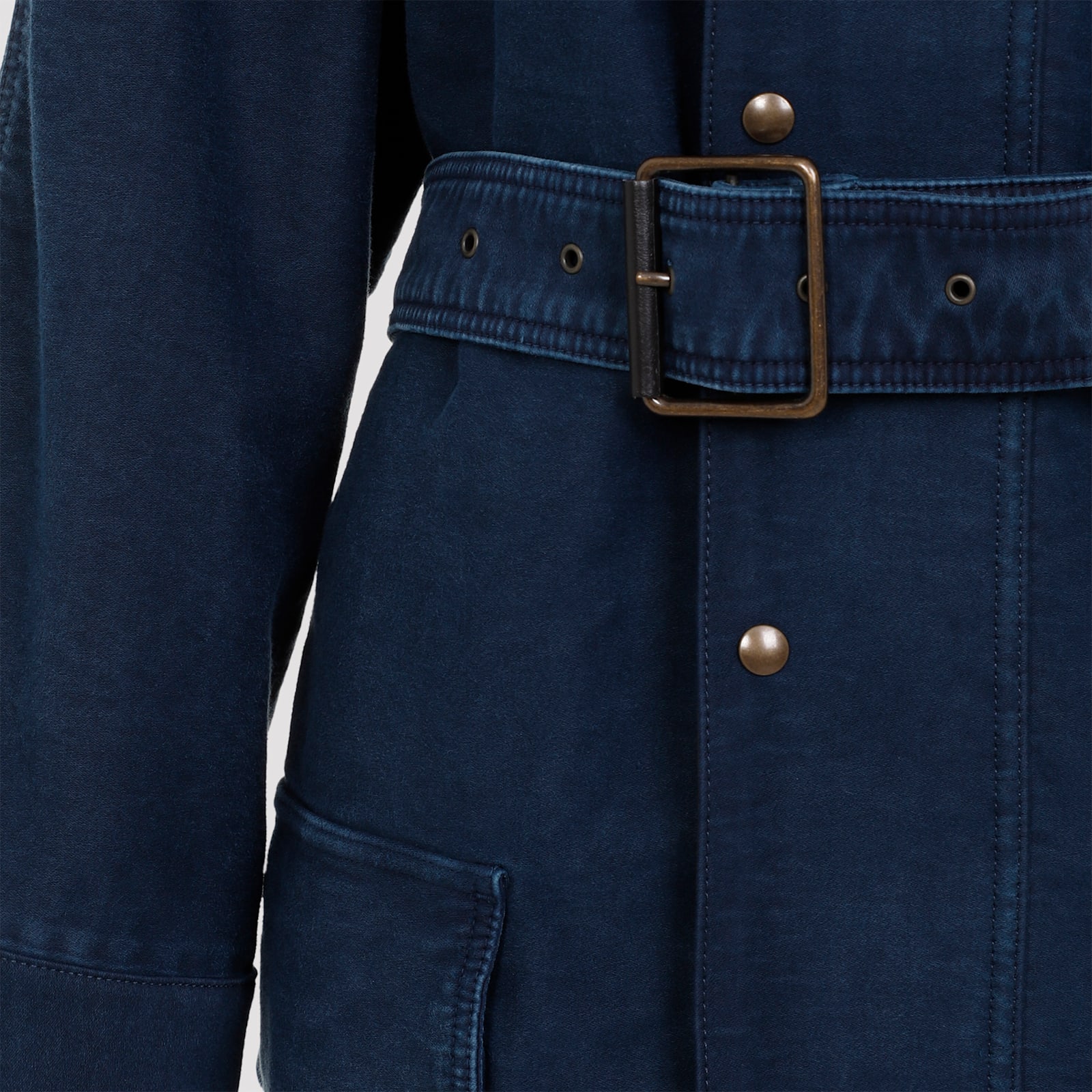 Shop Loewe Coat In Indigo Blue