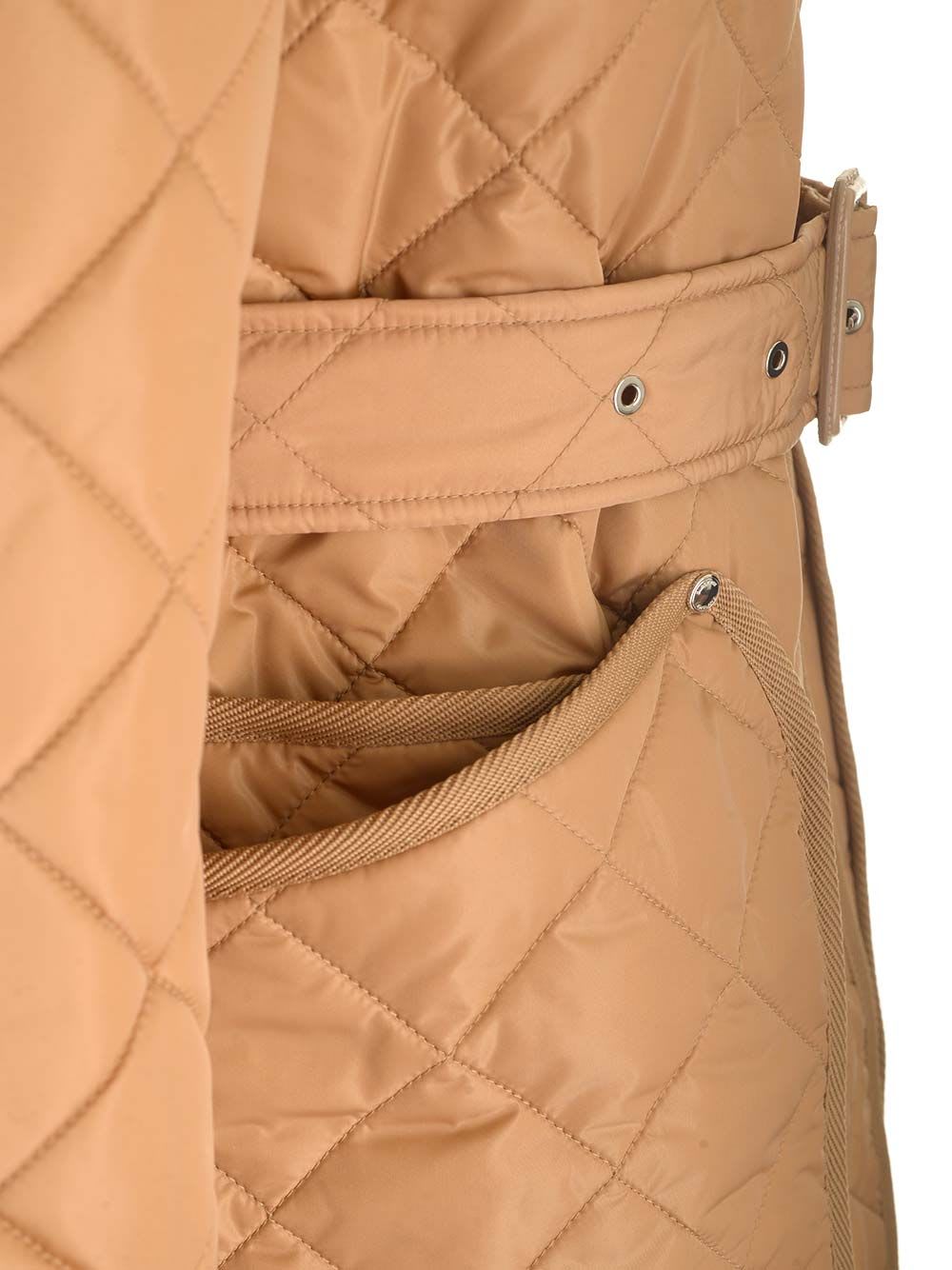 Shop Burberry Penston Quilted Jacket In Beige