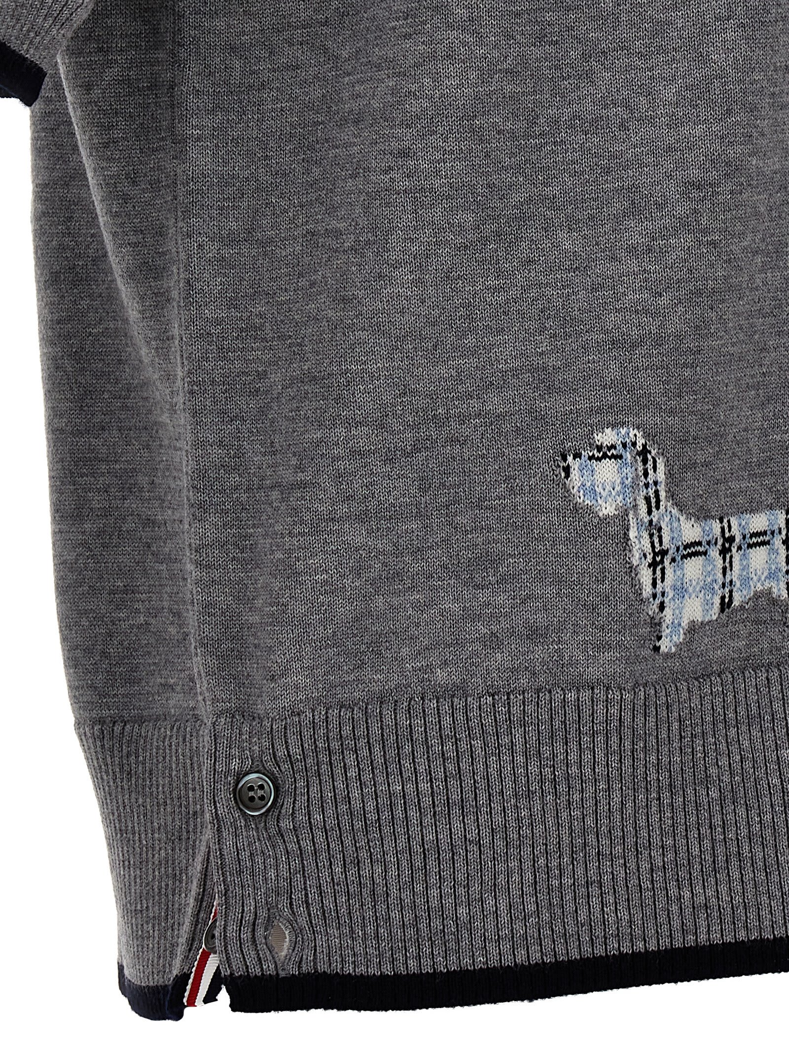 Shop Thom Browne Hector Polo Shirt In Gray