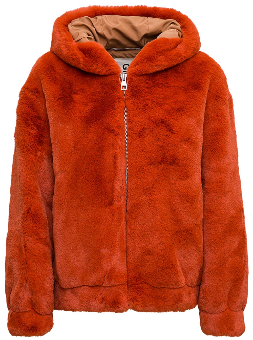 GINY Kelly Orange Ecological Hooded Fur