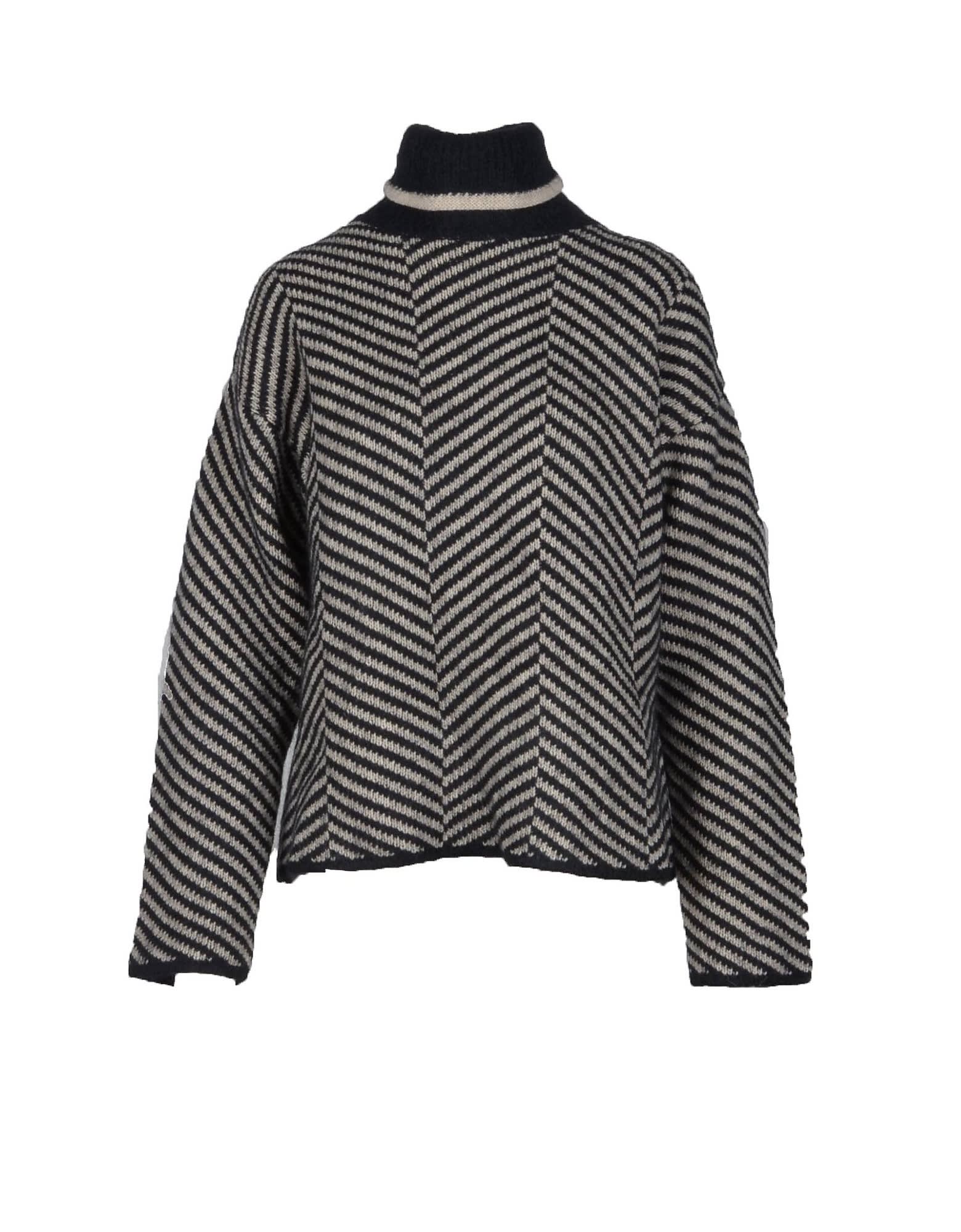 Erika Cavallini Womens Black / Beige Sweater