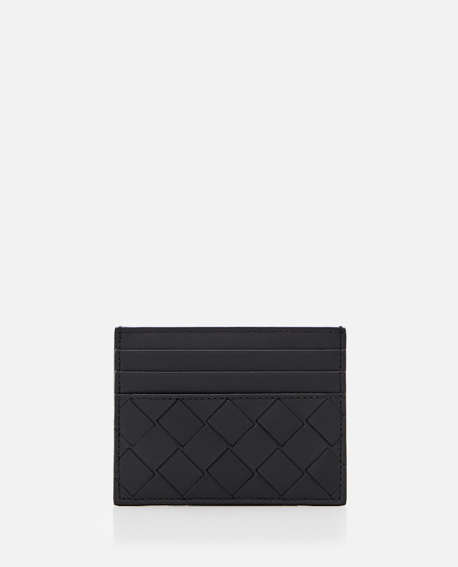 Shop Bottega Veneta Intrecciato Classic Cardholder In Black