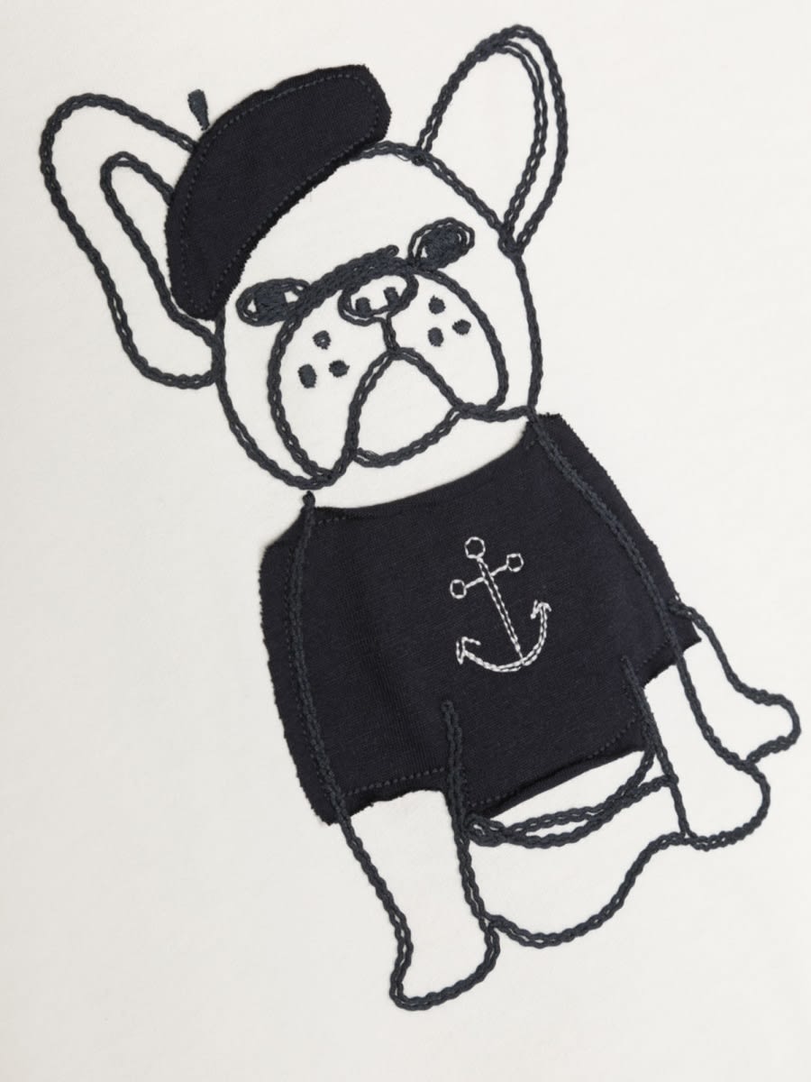 Il Gufo Dog Crewneck Sweatshirt In White