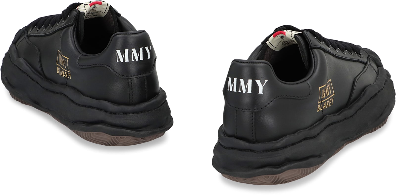 Miharayasuhiro Maison Mihara Yasuhiro Blakey Leather Low-top Sneakers In Black