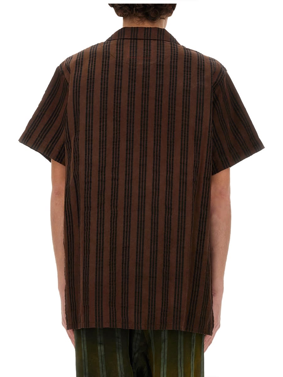 Shop Uma Wang Striped Shirt In Multicolour