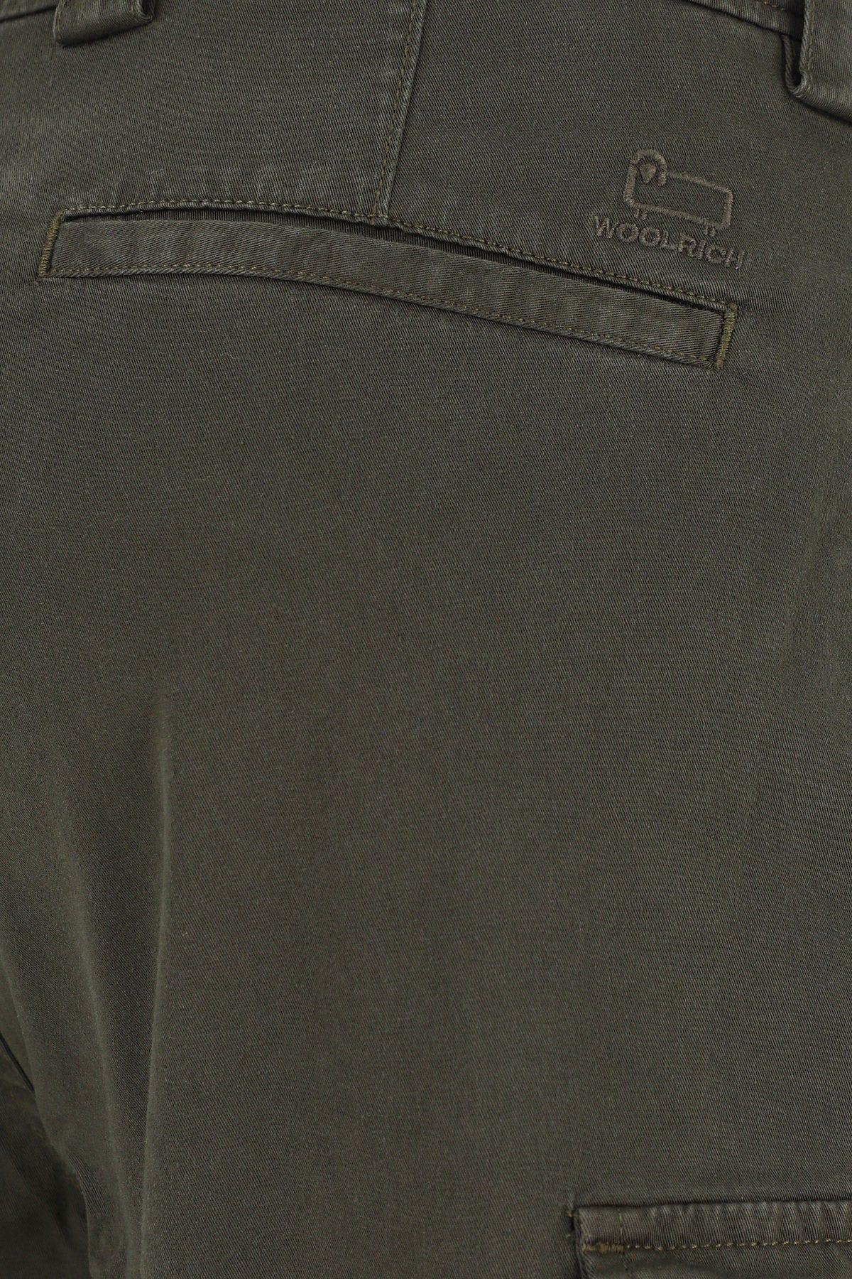 Shop Woolrich Mud Stretch Cotton Bermuda Shorts In Military
