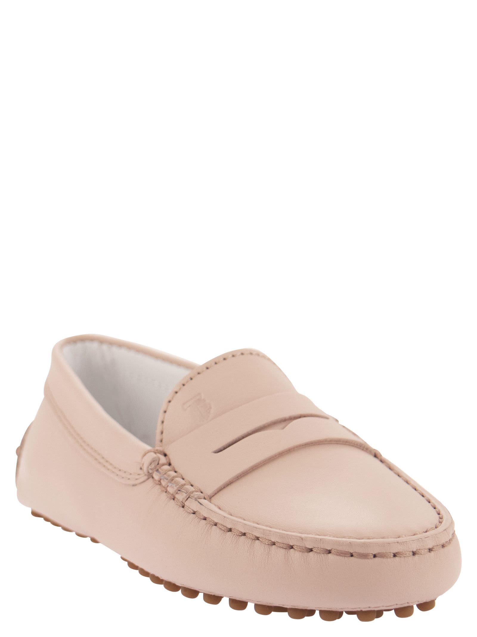 Shop Tod's Gommino Leather Loafer In Pink