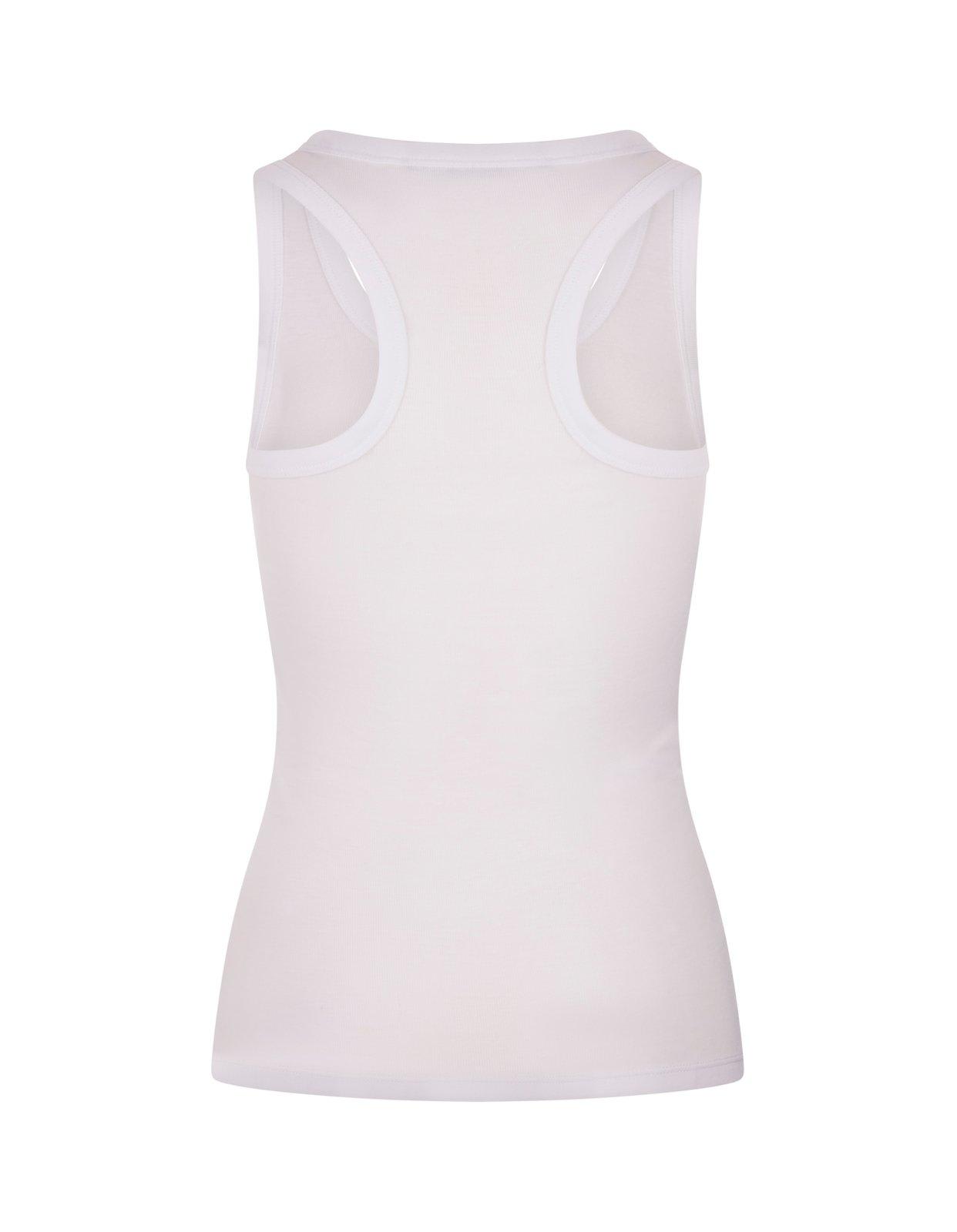 Shop Stella Mccartney Star-embellished Tank Top In Bianco