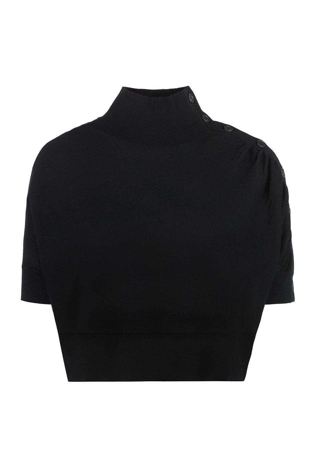 Shop Pinko Beverino Mock Neck Jumper  In Black