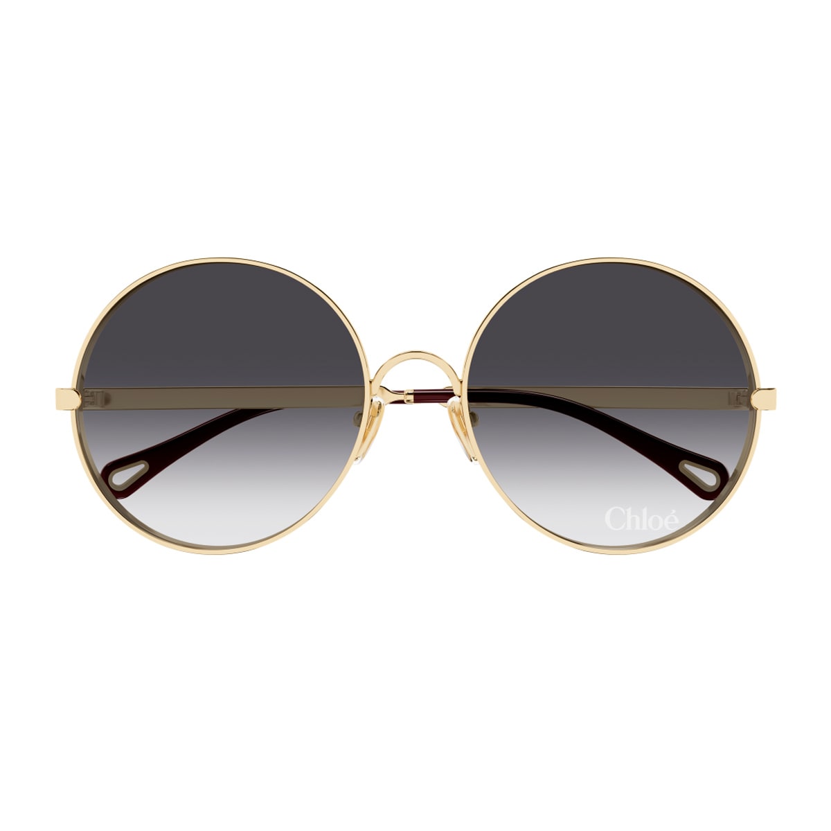 Chloé Ch0321s Aly Linea  005 Gold Grey Sunglasses In Gold
