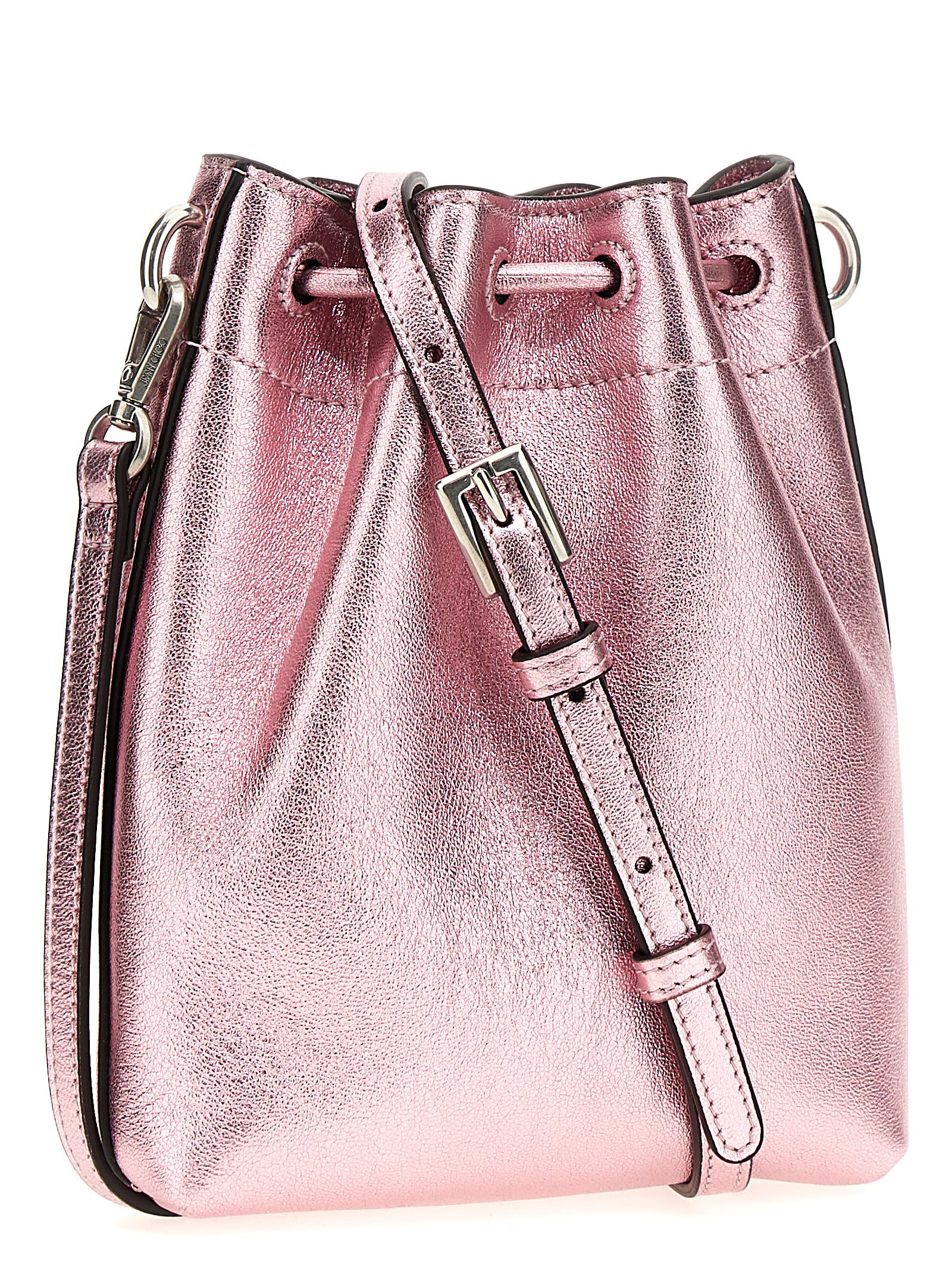 Shop Jimmy Choo Bon Bon Bucket Bag In Pink