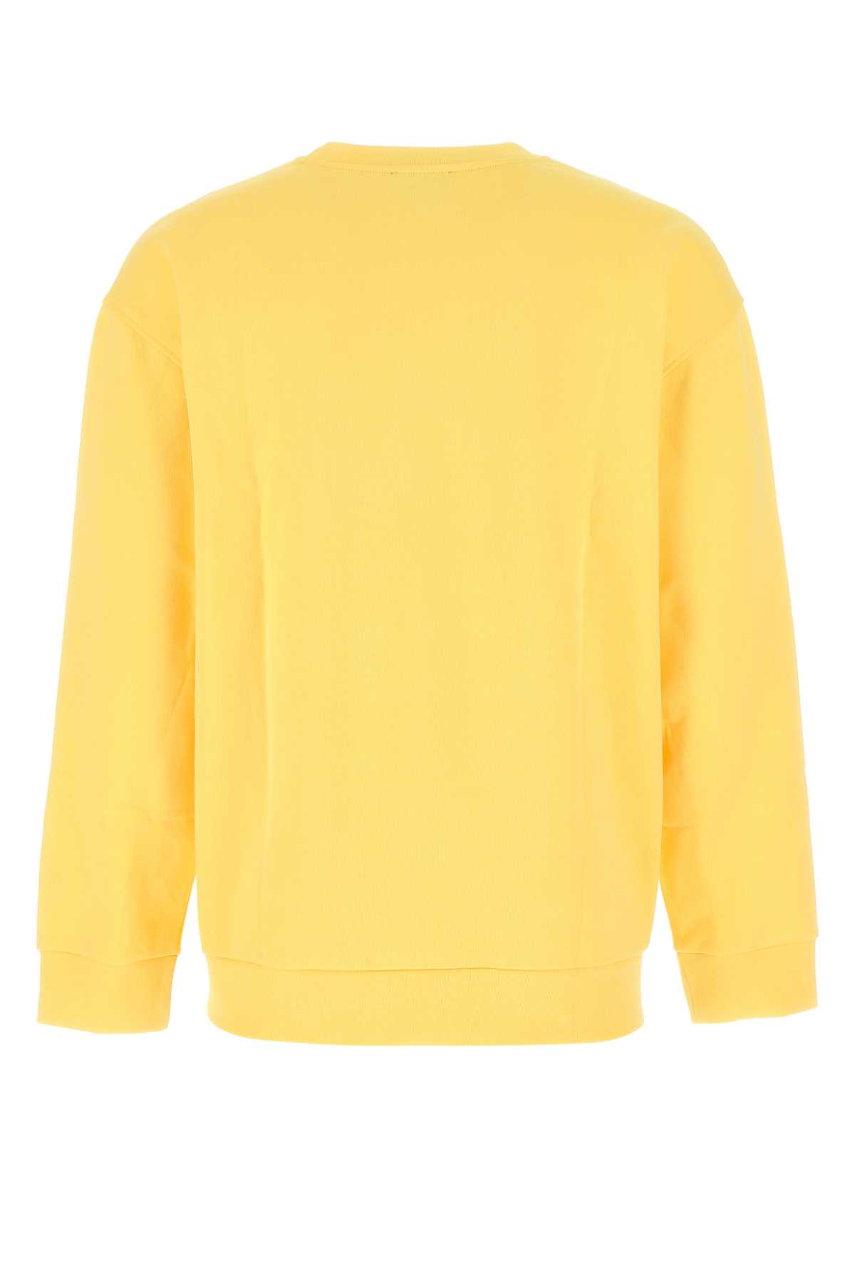 Shop Apc Pastel Yellow Cotton Sweatshirt
