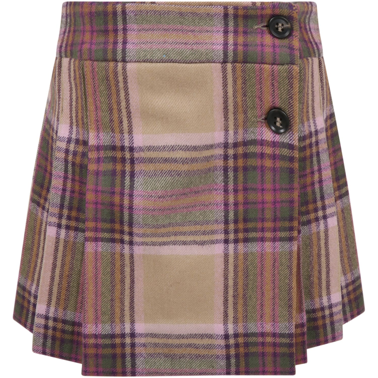 Bonpoint Multicolor Skirt Talissa For Girlwith Checkered Pattern