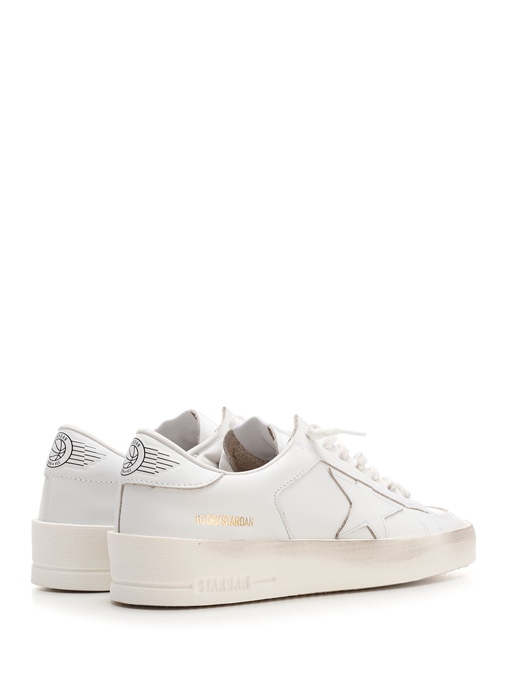 Shop Golden Goose Stardan White Sneakers In Optic White