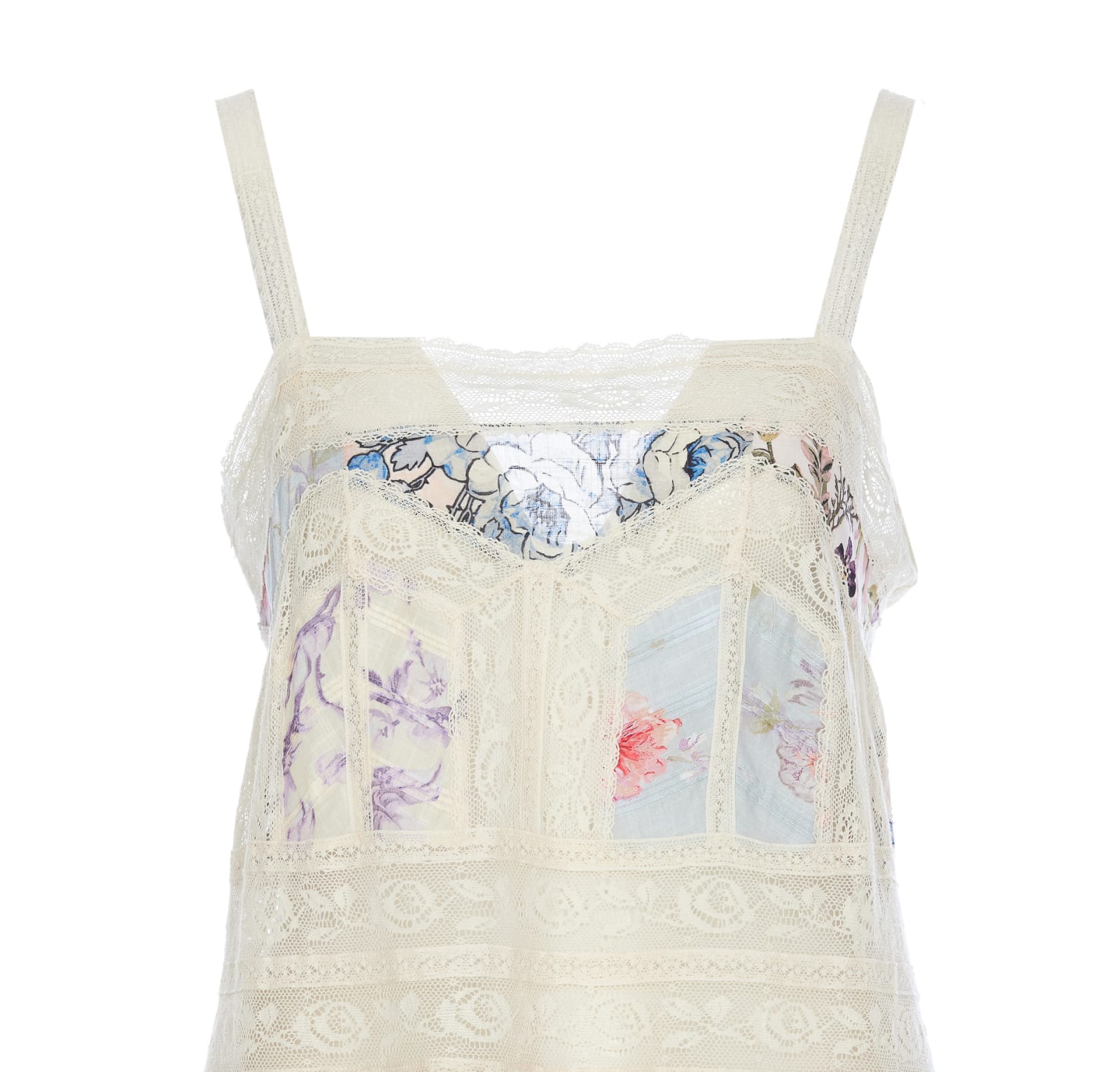 Shop Zimmermann Halliday Lace Trim Short Dress In Multicolour