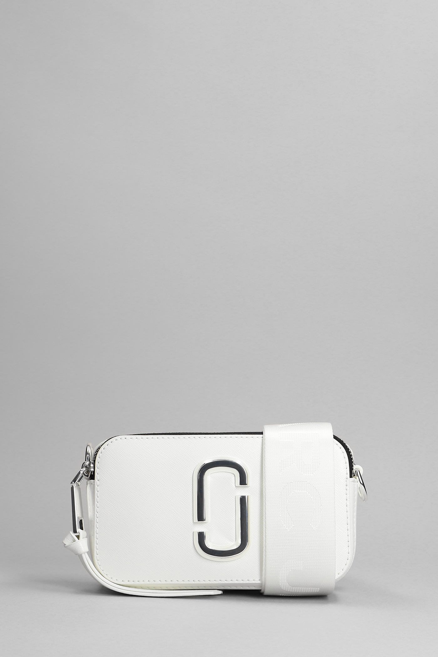 MARC JACOBS SNAPSHOT SHOULDER BAG IN WHITE LEATHER