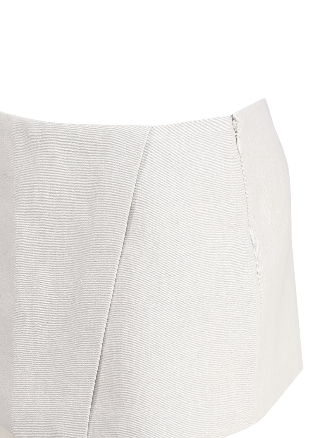 Shop The Andamane Liza Low-waisted Miniskirt In Satin Crepe In White