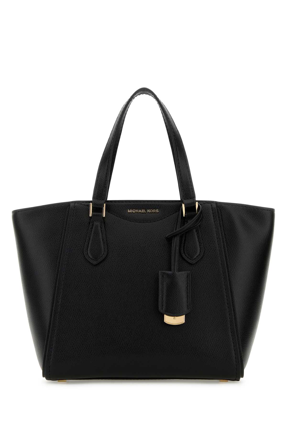 Black Leather Taryn Handbag