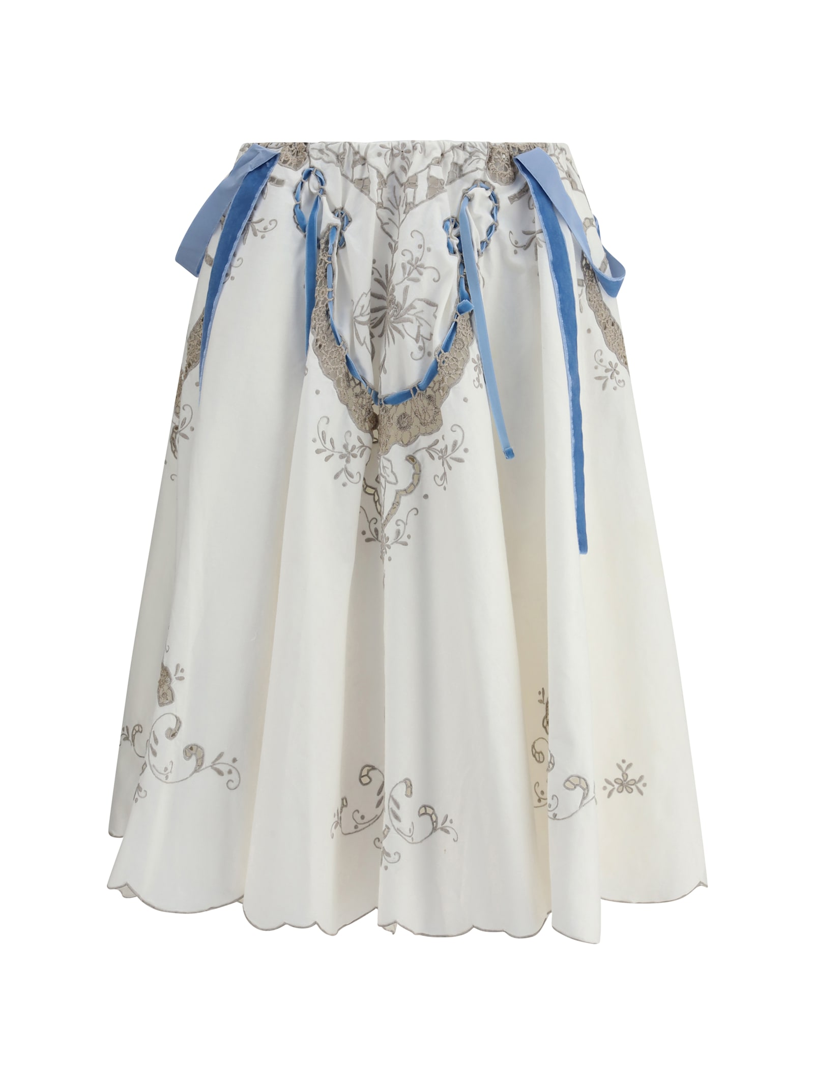 Cotton Midi Skirt
