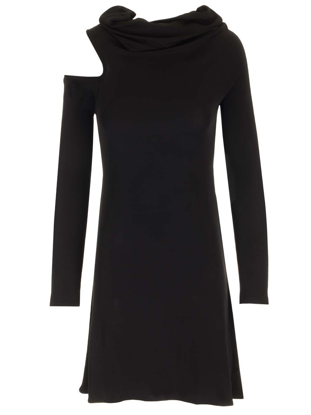 Shop Courrèges Trapeze Mini Dress In Black