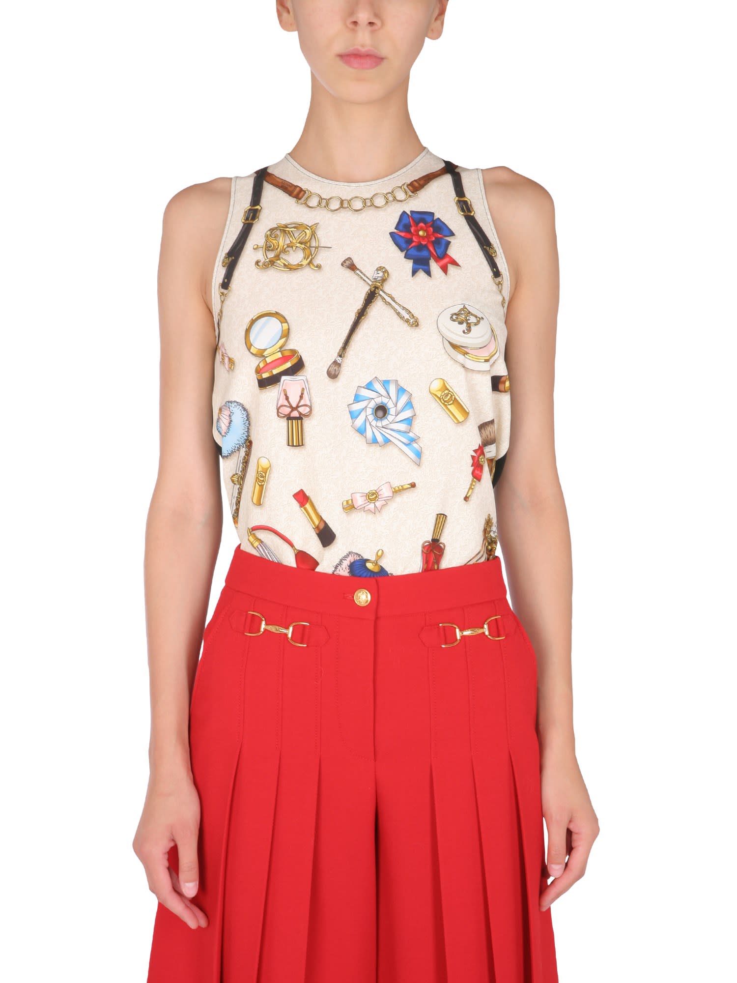 Boutique Moschino Printed Cady Top
