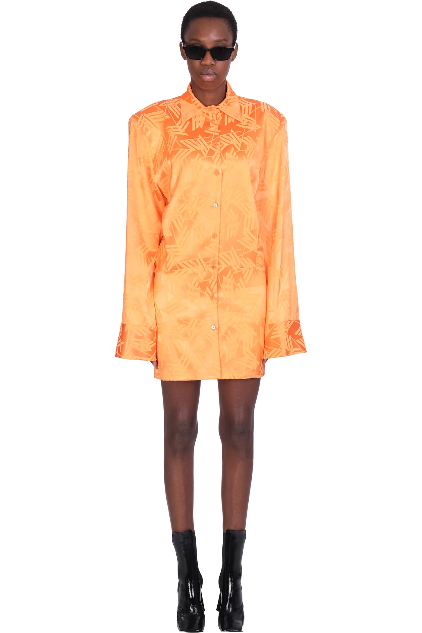 The Attico Dress In Orange Viscose