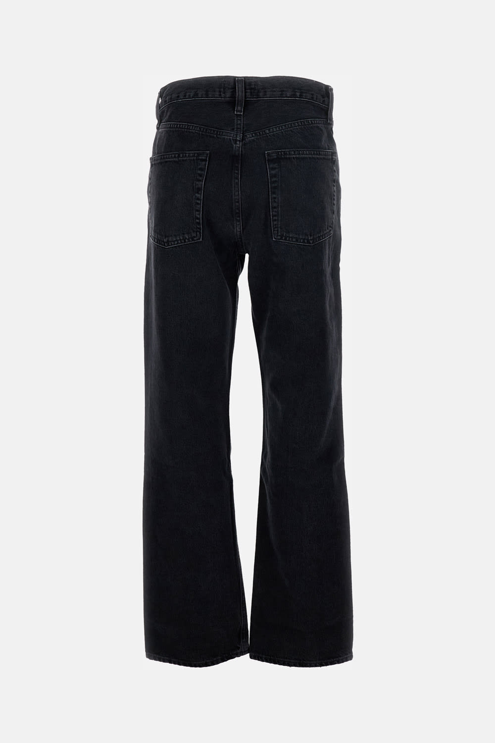 Agolde Blue Jeans With High Waist And Logo Patch On The Rear