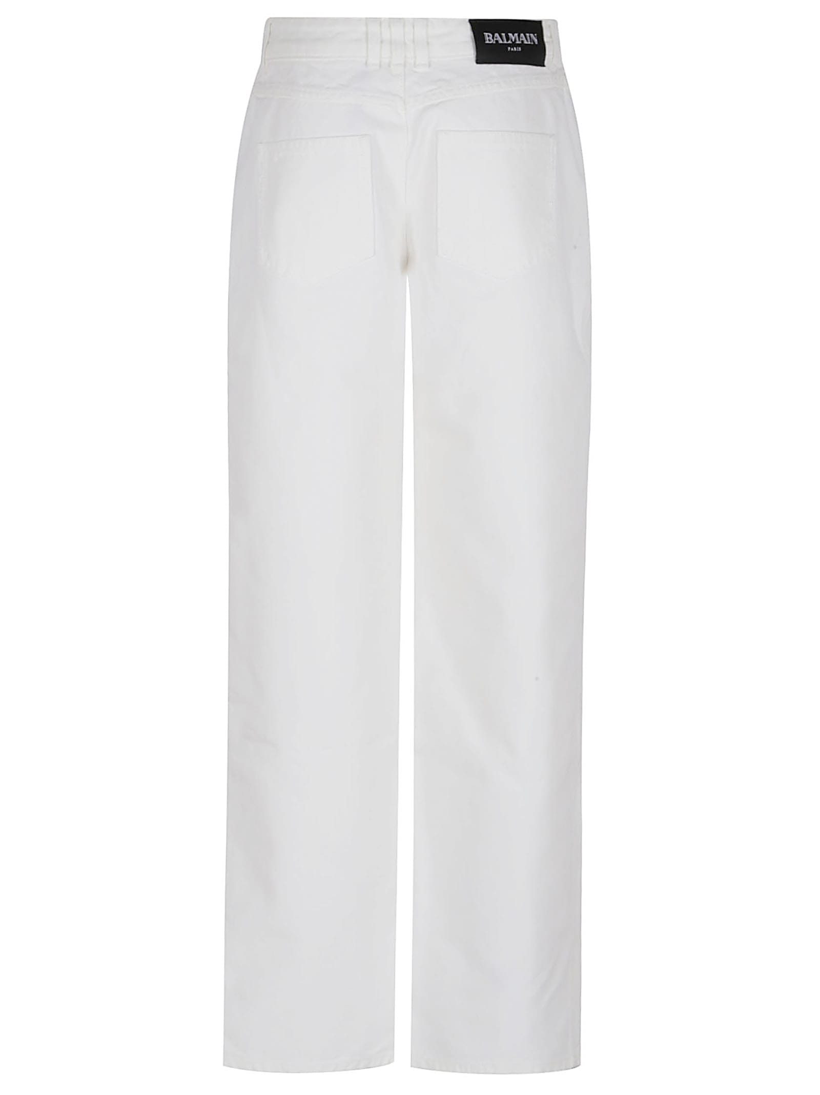 Balmain White Straight White Jeans In White