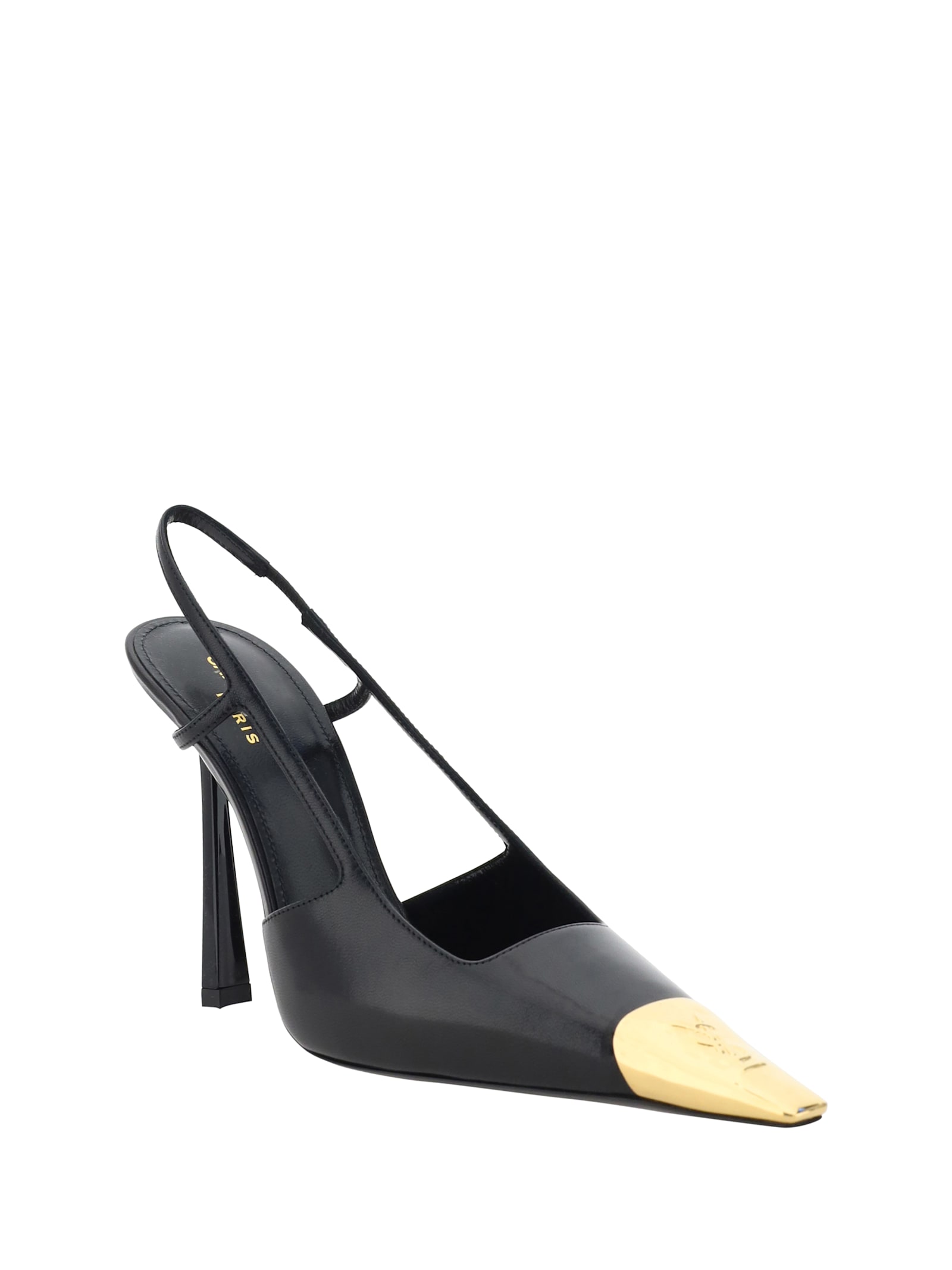 Shop Saint Laurent Stone 110 Pumps In Black