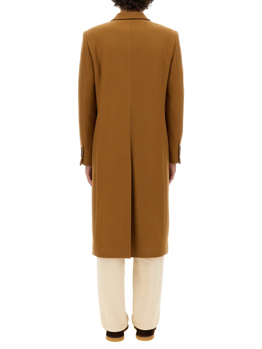 Shop Lardini Double-breasted Coat In Beige