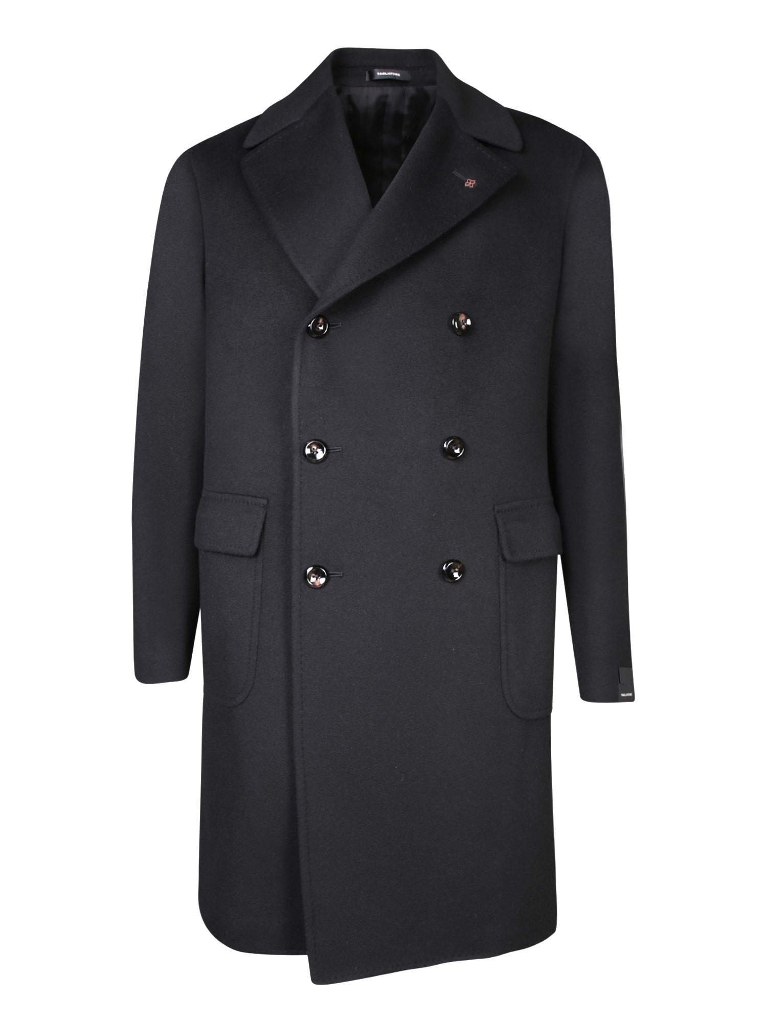 Shop Tagliatore Black Cashmere Coat