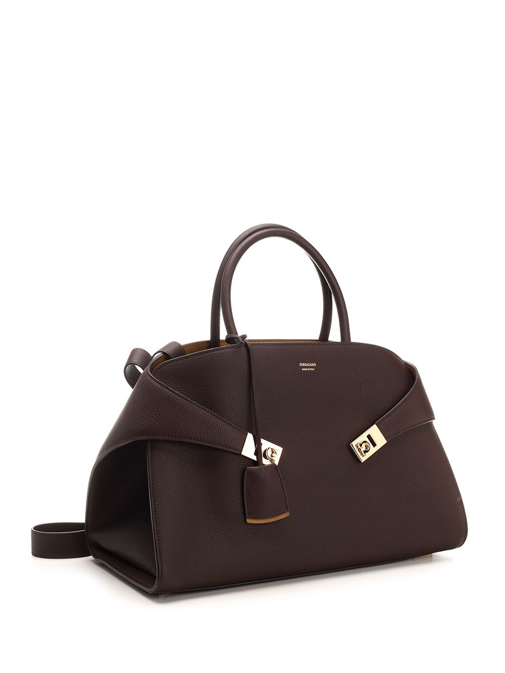 Shop Ferragamo Medium Hug Tote Bag In Brown