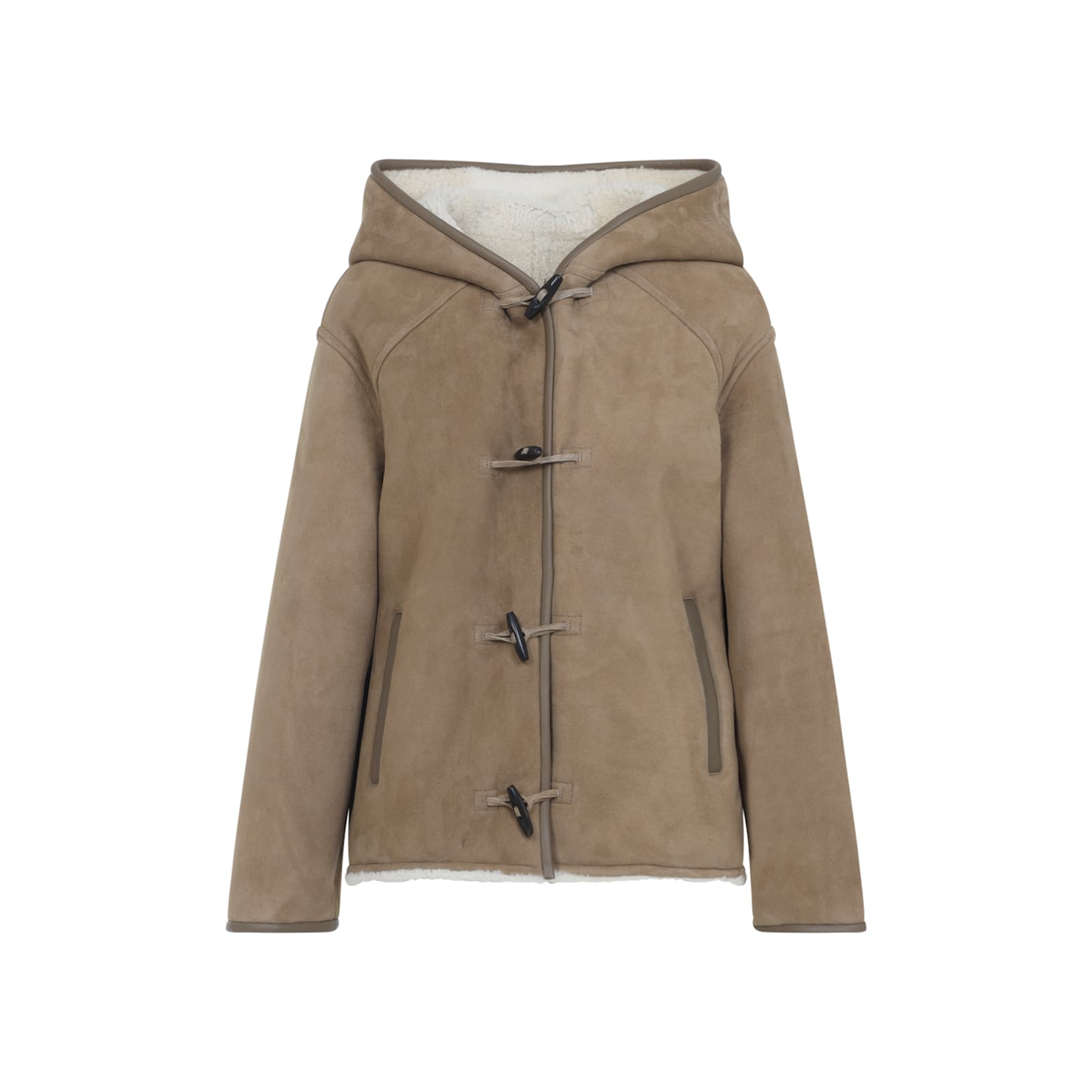 Yves Salomon Reversible Leather And Shearling Jacket In Brown