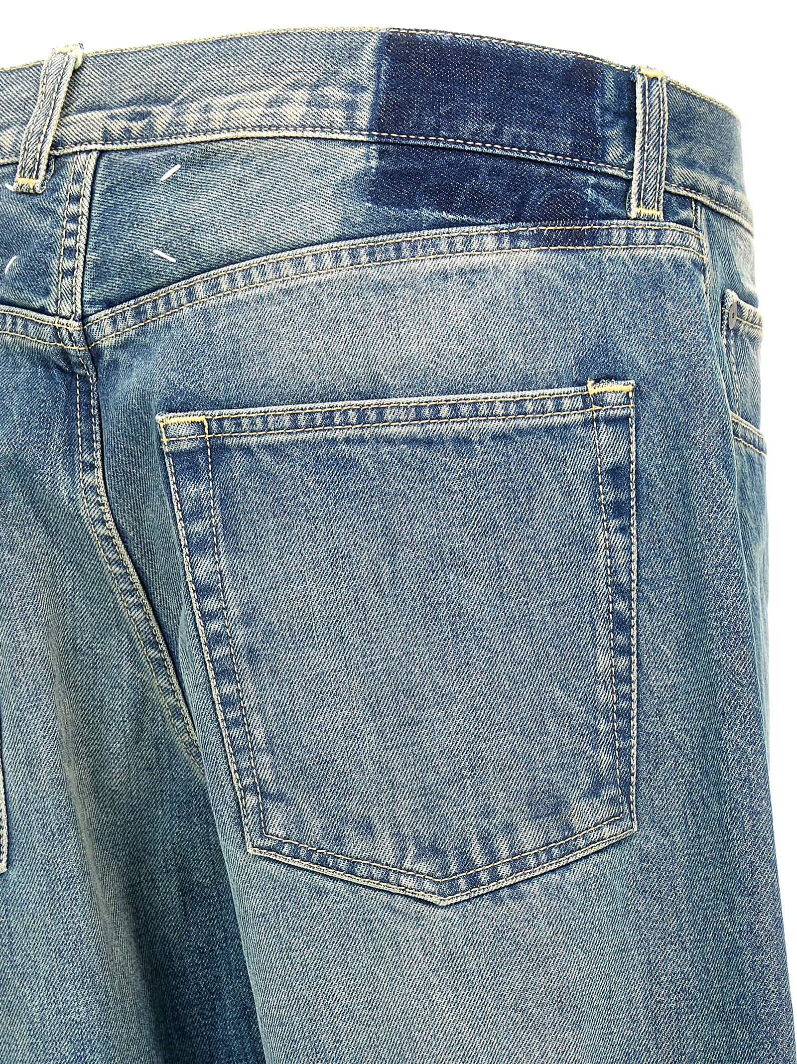 Shop Maison Margiela Washed Denim Jeans In Blue