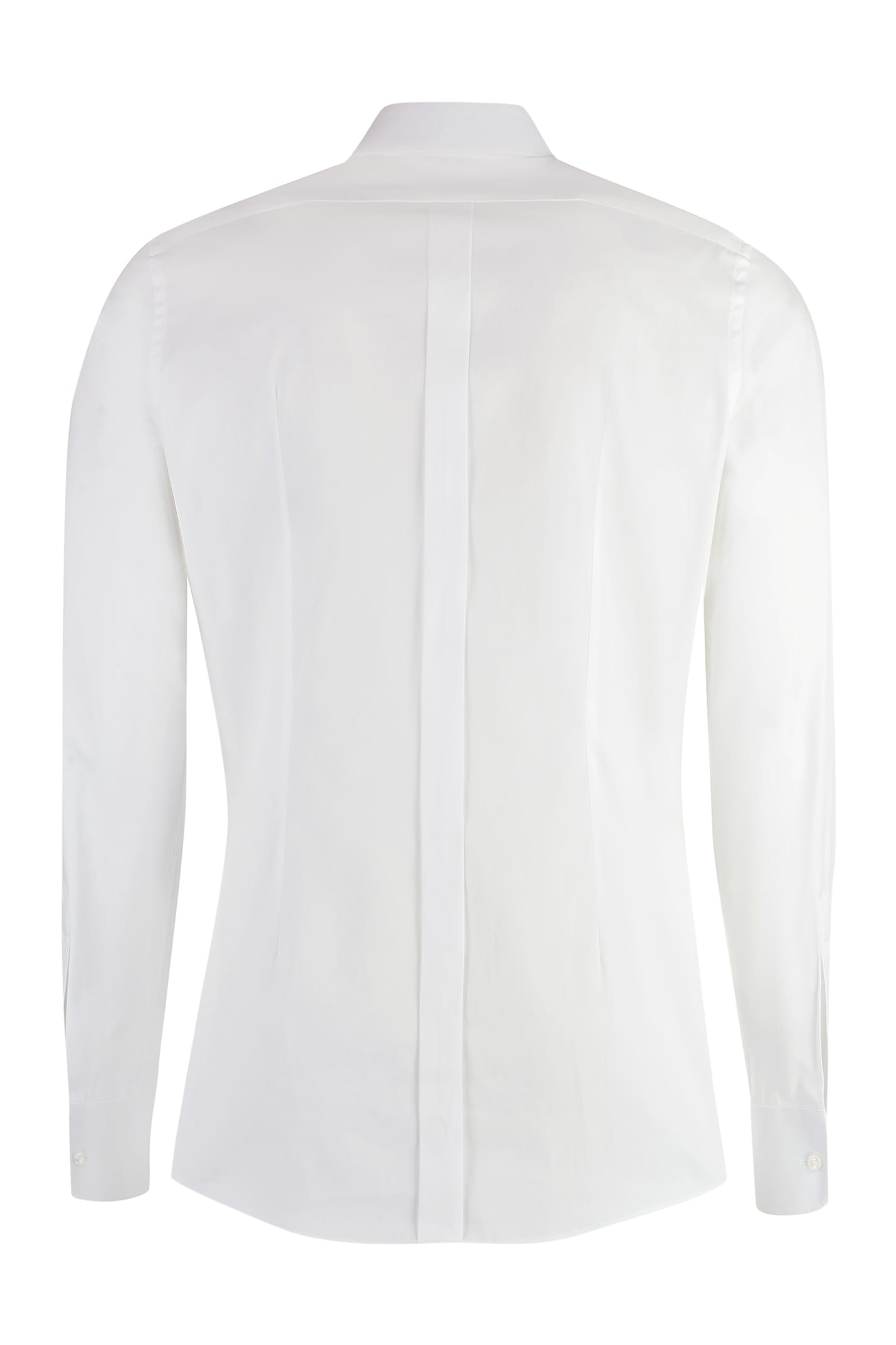 Shop Dolce & Gabbana Poplin Tuxedo Shirt In White