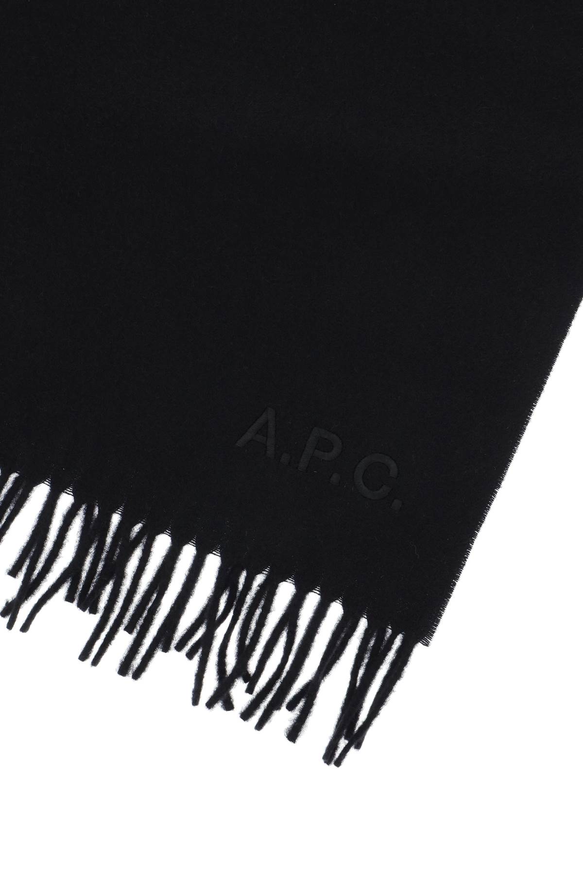 Shop Apc Ambroise Brodée Wool Scarf In Black