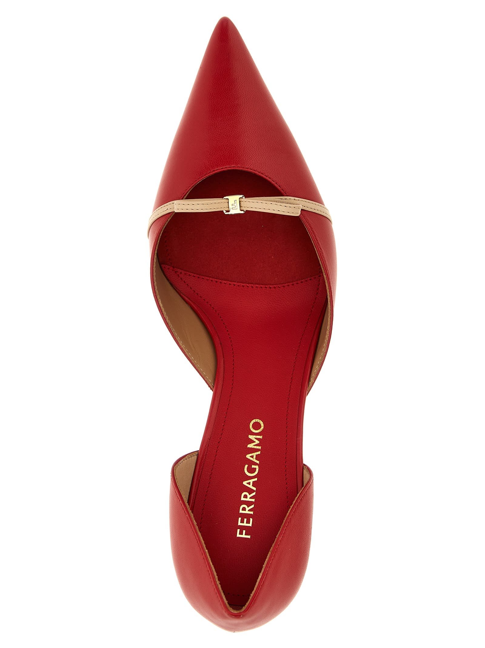 Ferragamo Gyoia Pointed High Heels In Red