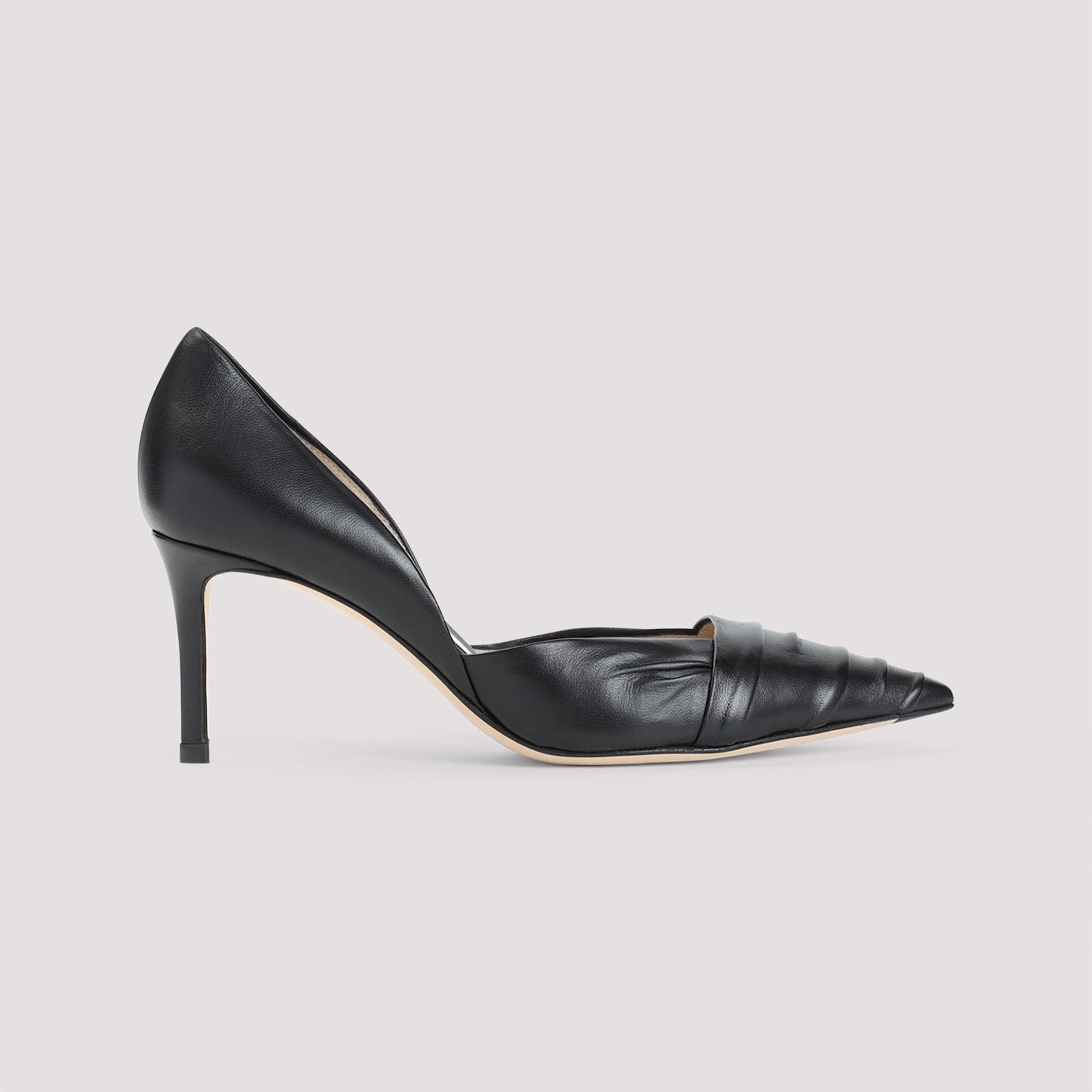Giorgio Armani 105 Nappa Leather Pumps In Nero