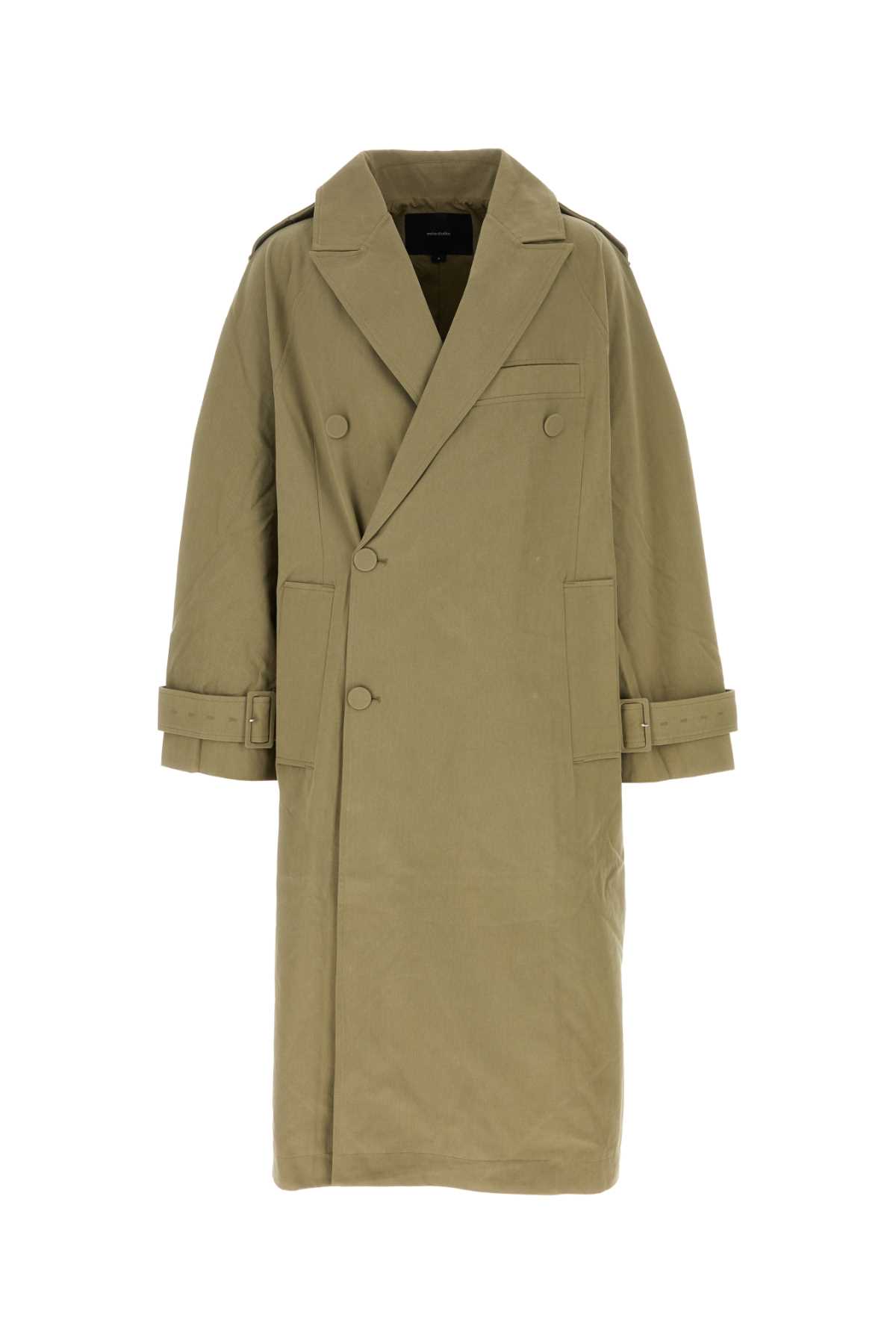 Army Green Cotton Trench Coat