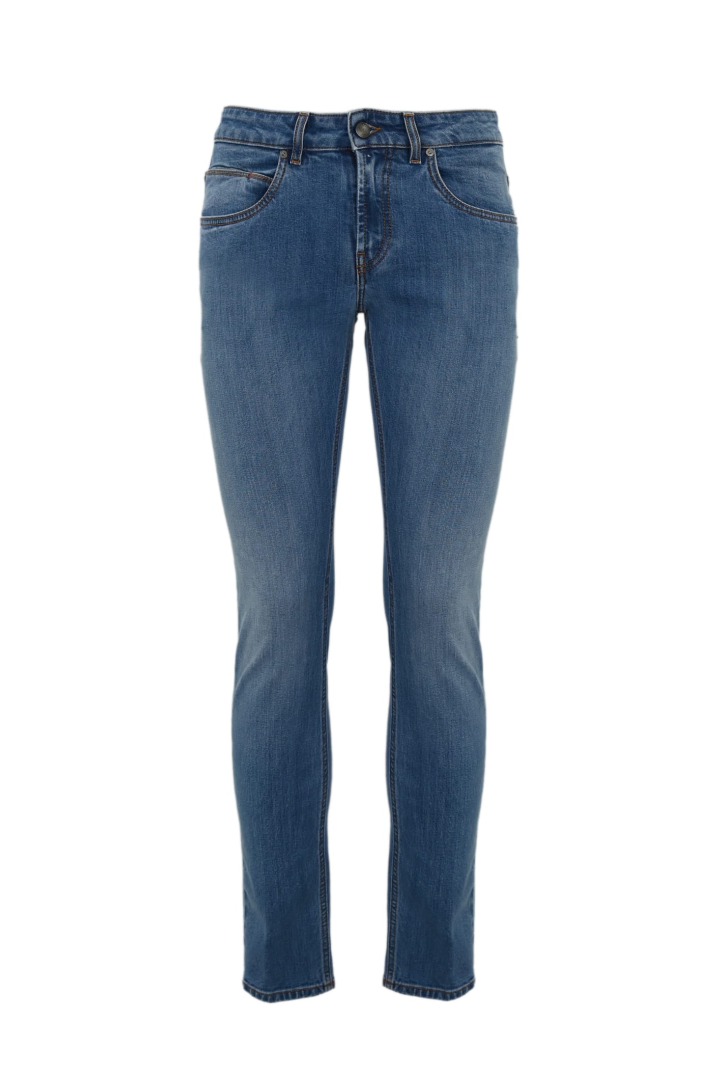 Shop Fay 5 Pocket Jeans In Medium Denim