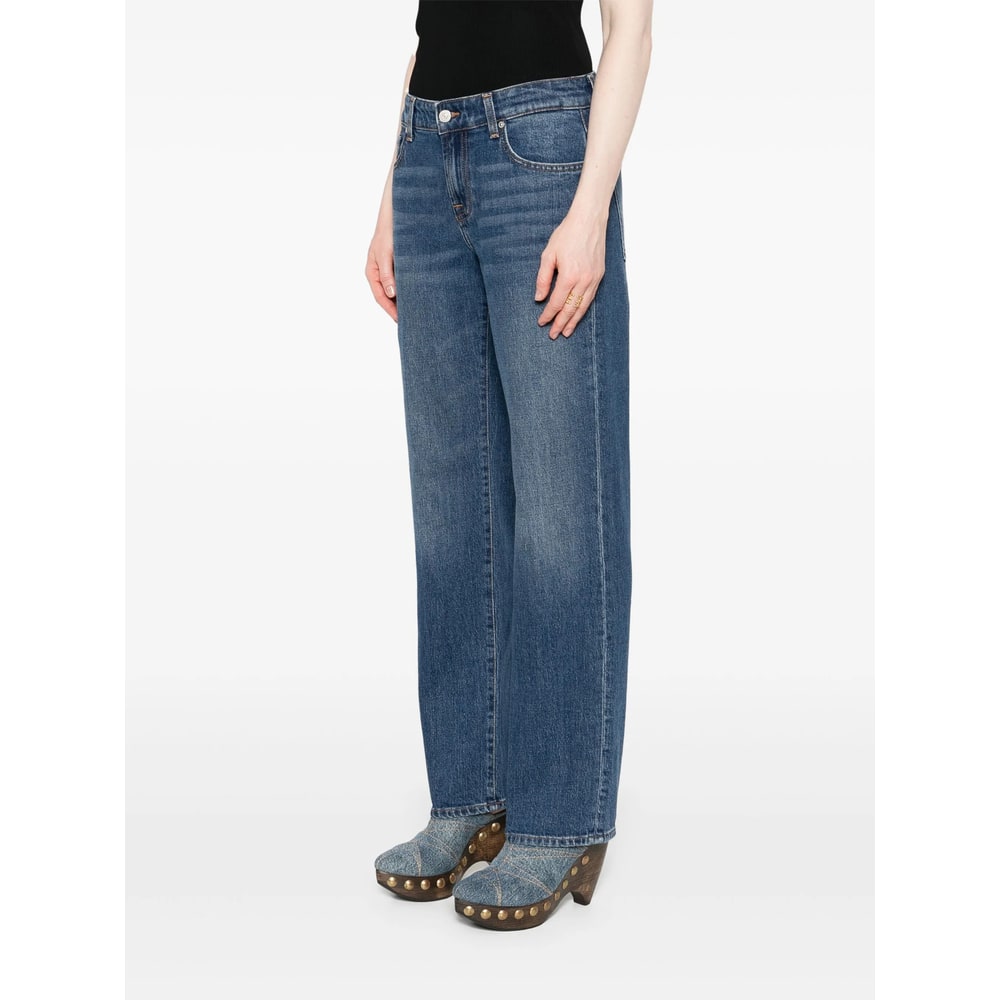 7 For All Mankind Cotton Denim In Blue