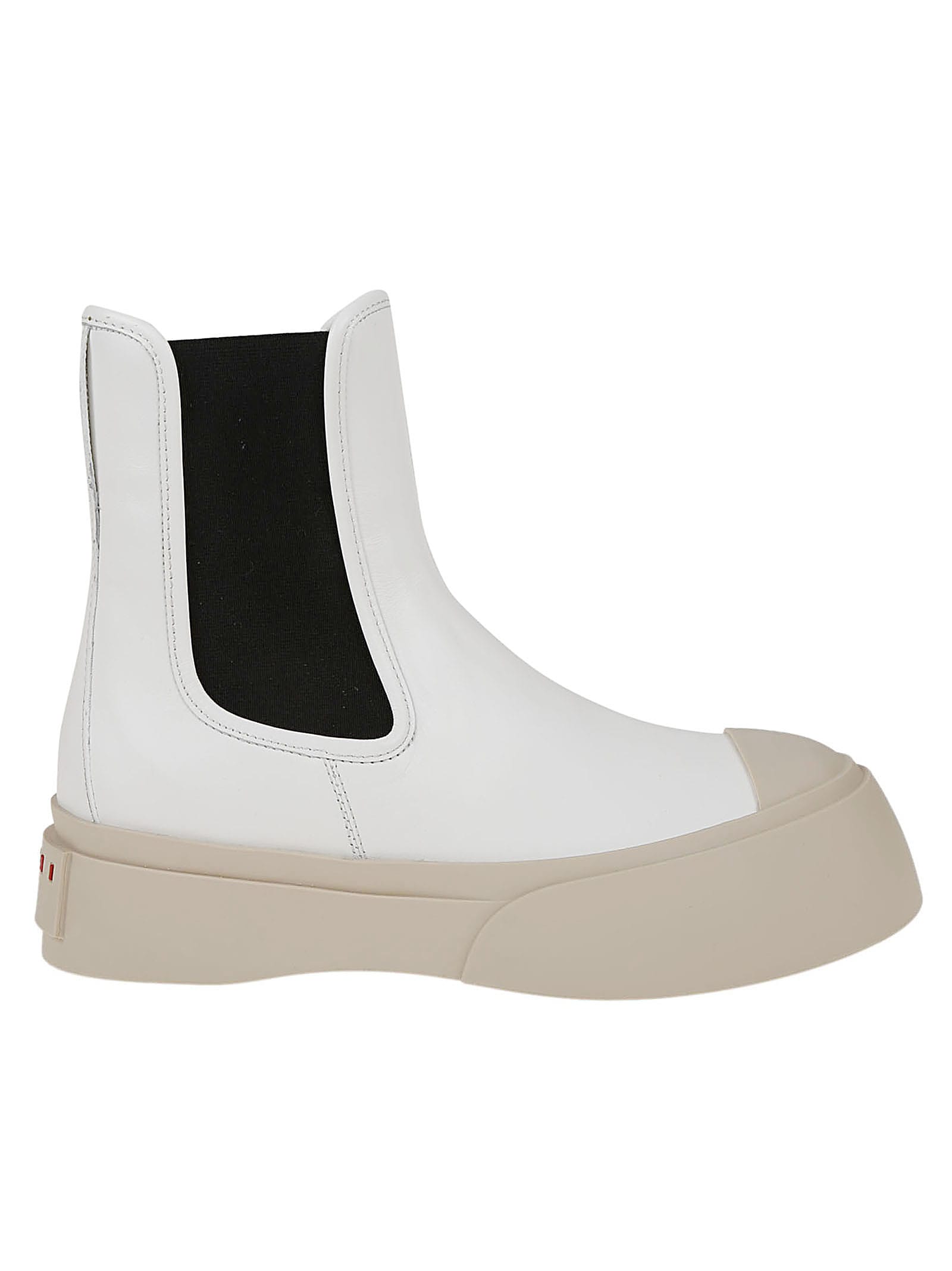 Shop Marni Chelsea Boot In Lily White