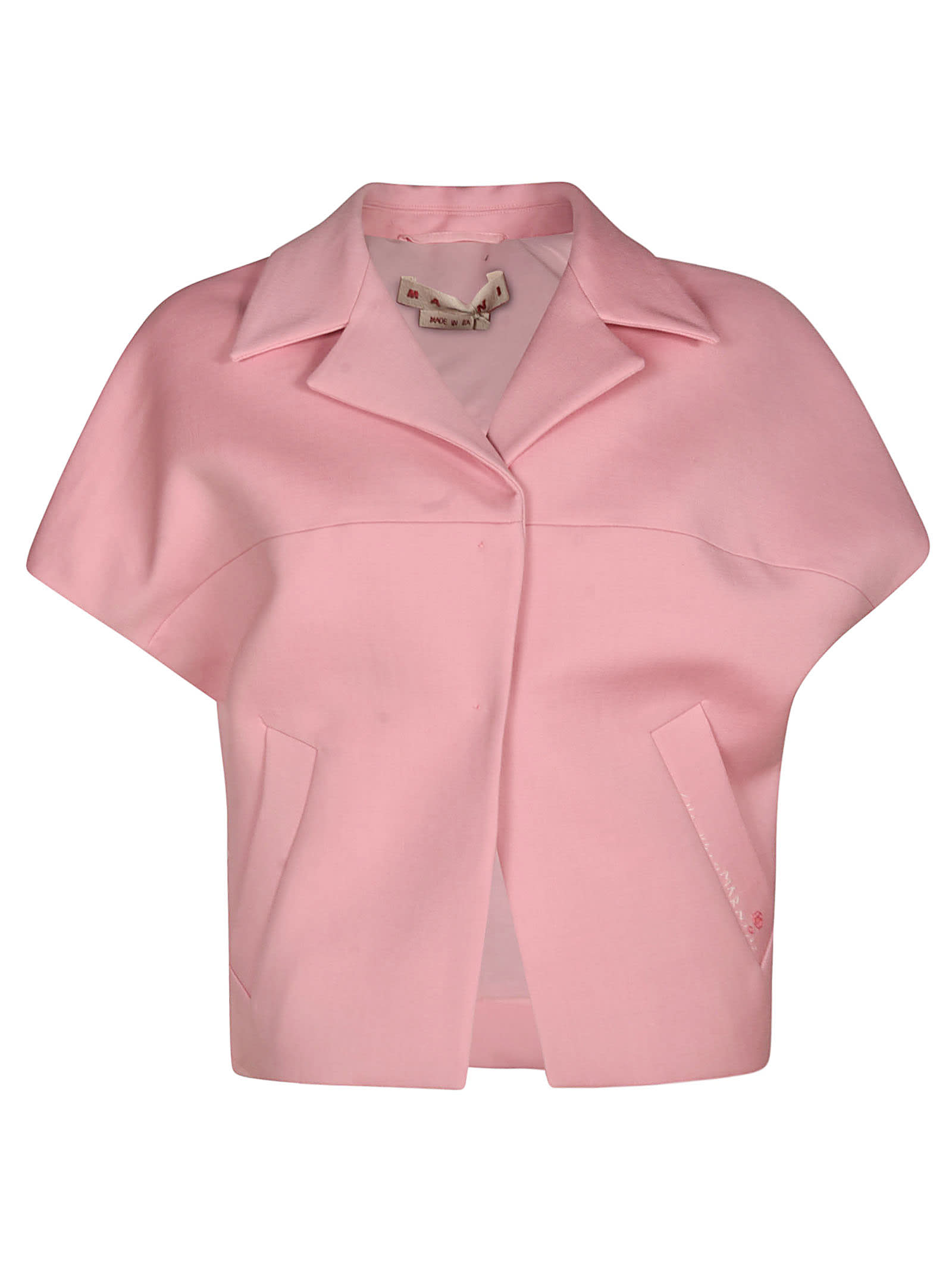 Shop Marni Cropped Jacket In Pink