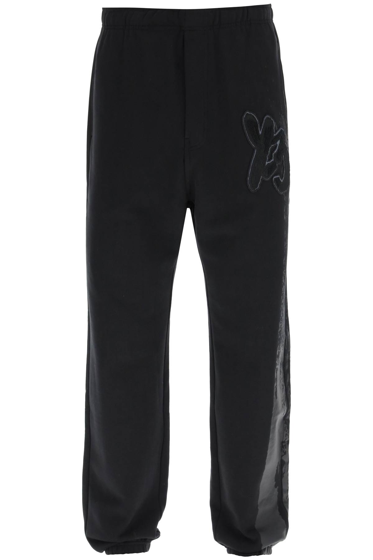 Shop Y-3 Jogger Pants With Coated Detail In Black (black)